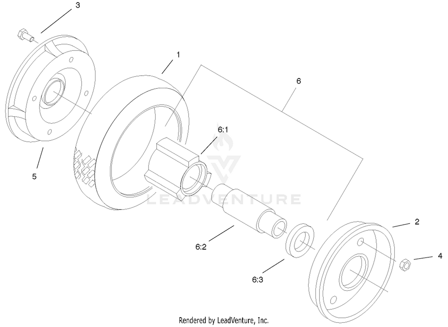 Rear Wheel  Tire Assembly No. 74-1720