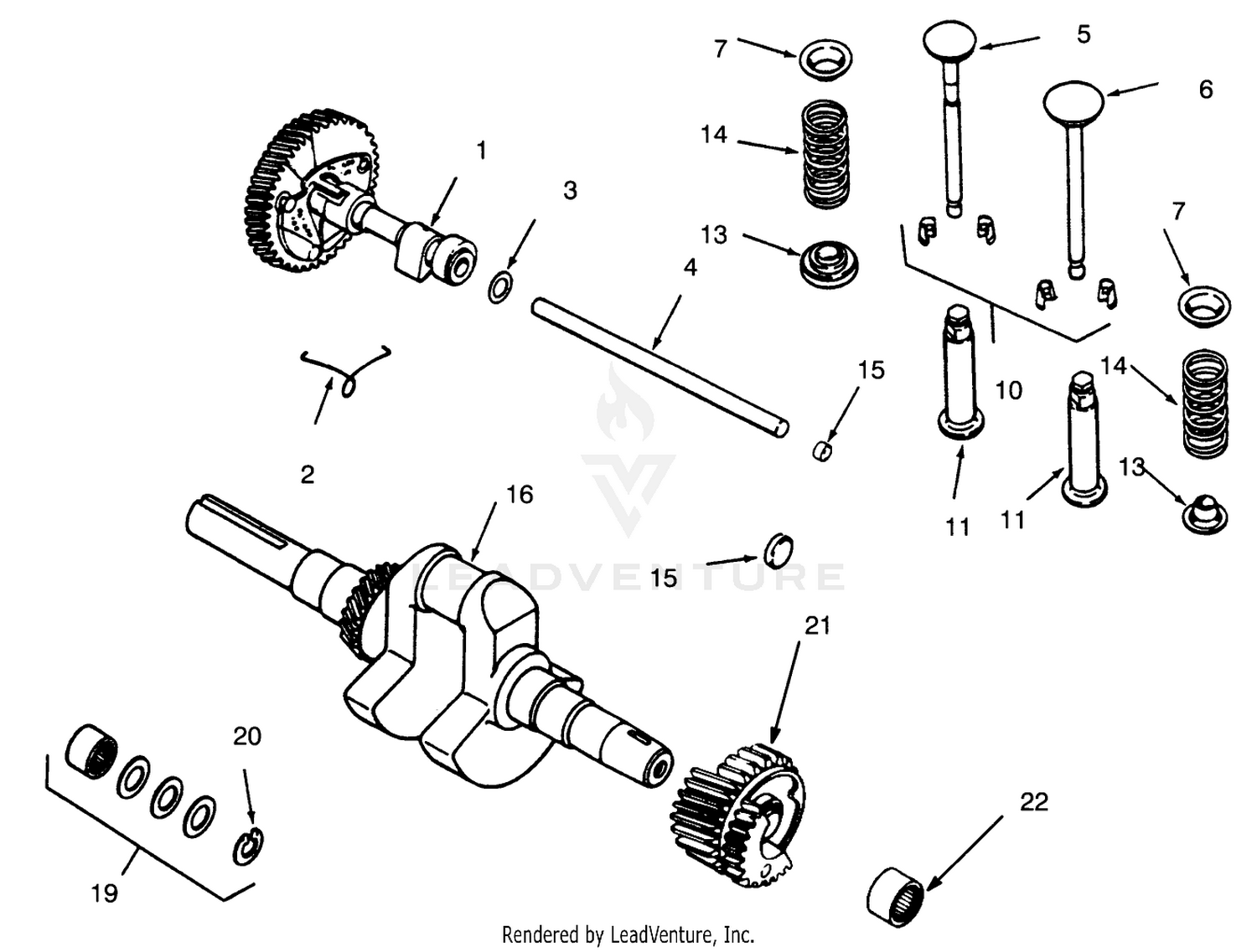 Camshaft, Crankshaft And Valves