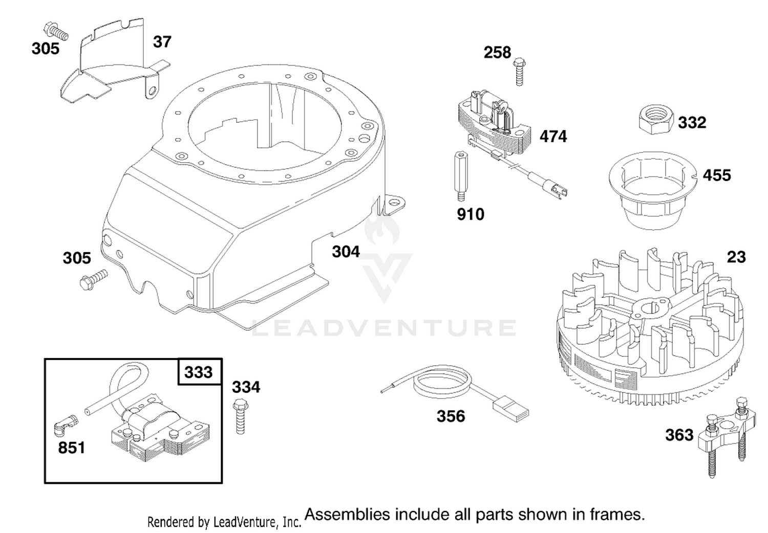 Engine Briggs  Stratton Model 12h807-0660-01 5