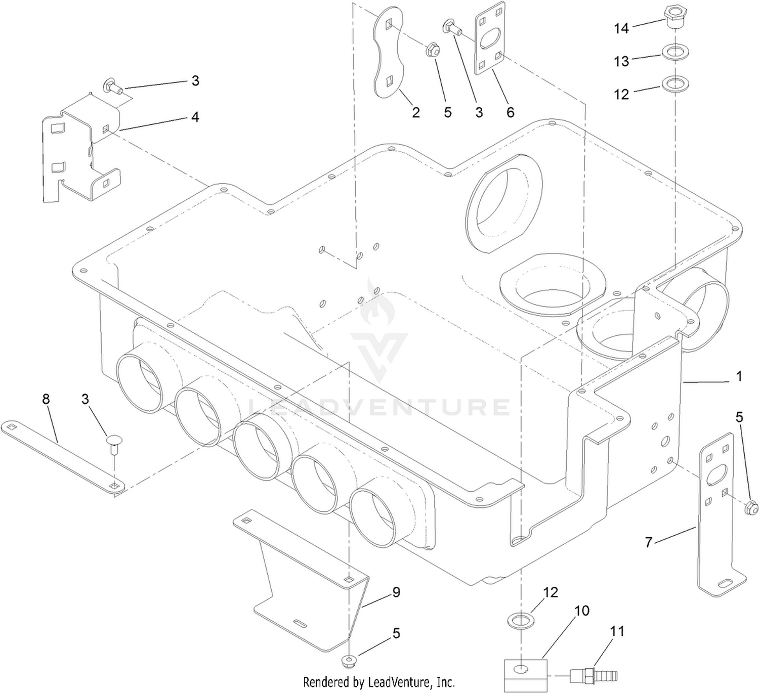 Heat / Air Conditioner Housing Assembly  For Cab Model Only