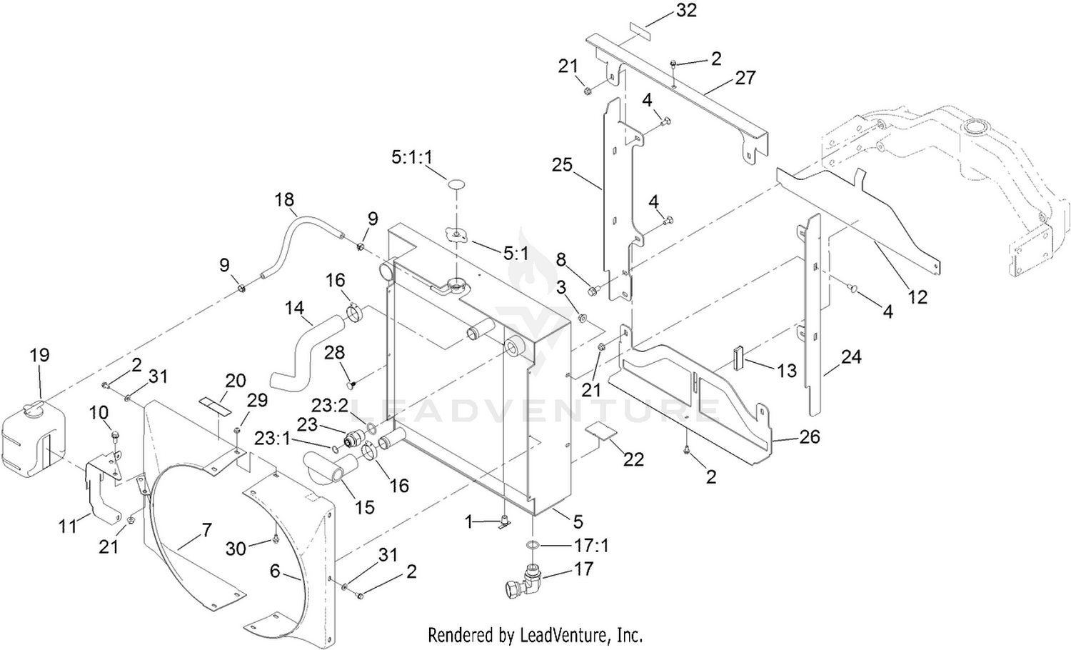 Radiator and Oil Cooler Assembly
