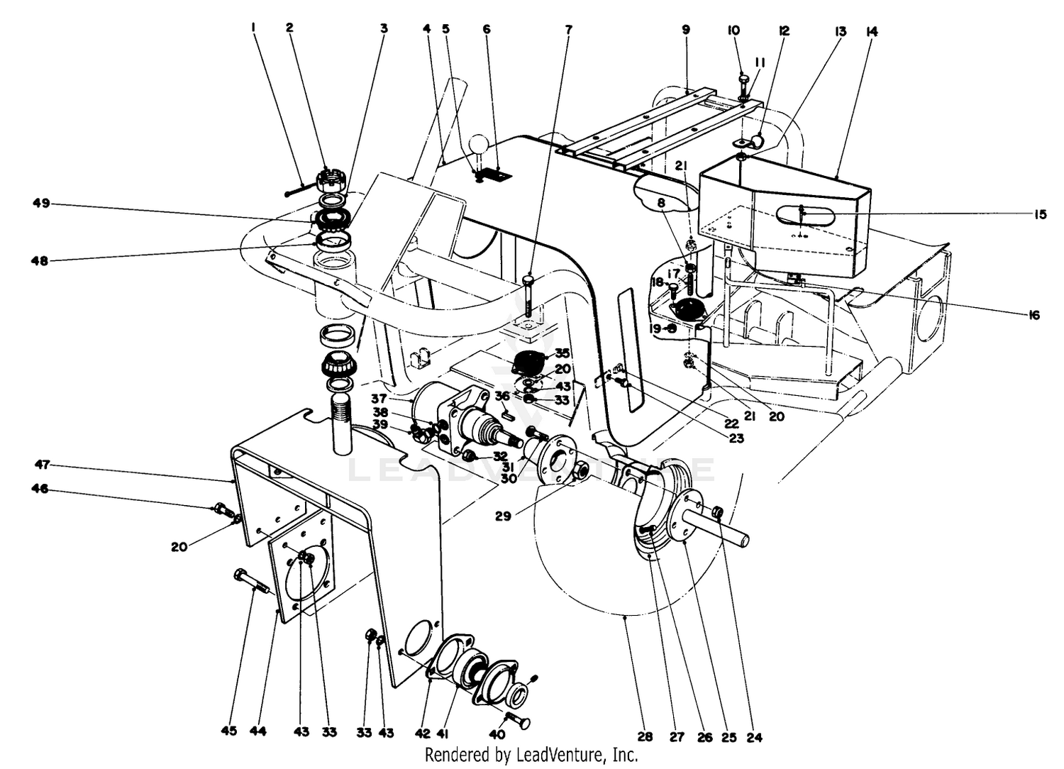Front Steering Fork And Motor Assembly