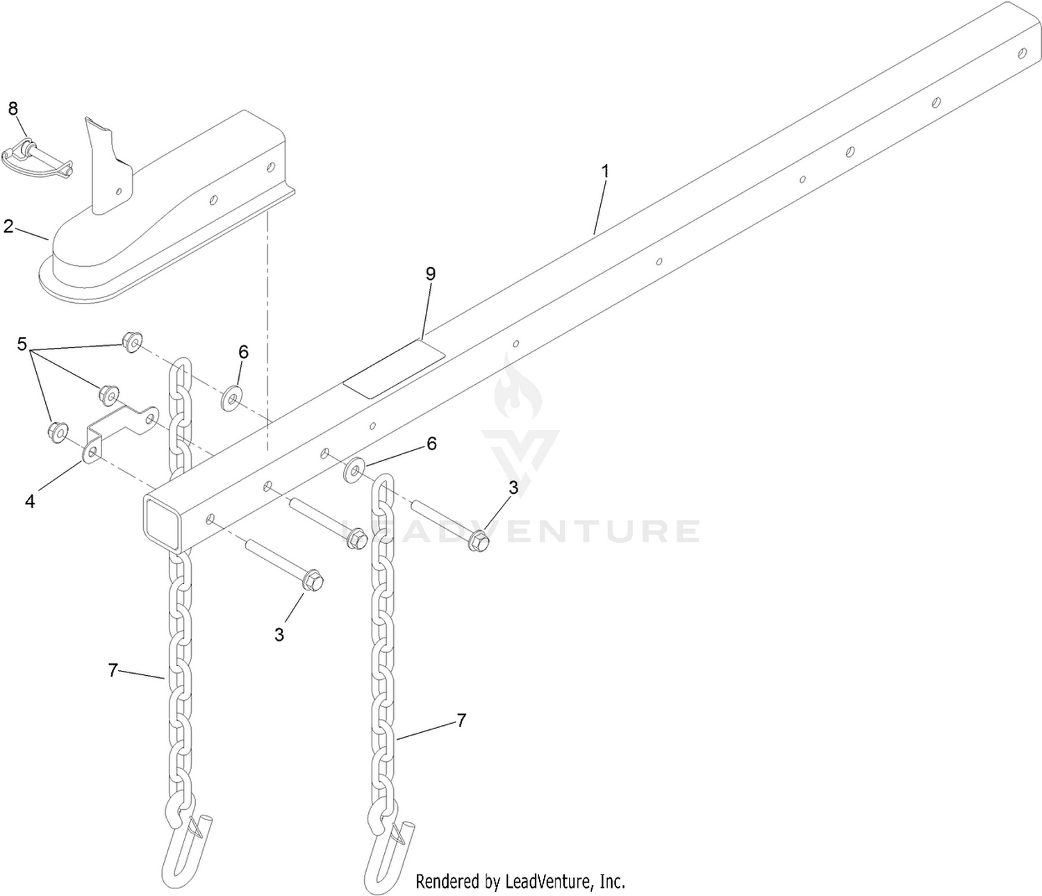 Hitch Assembly No. 119-3005