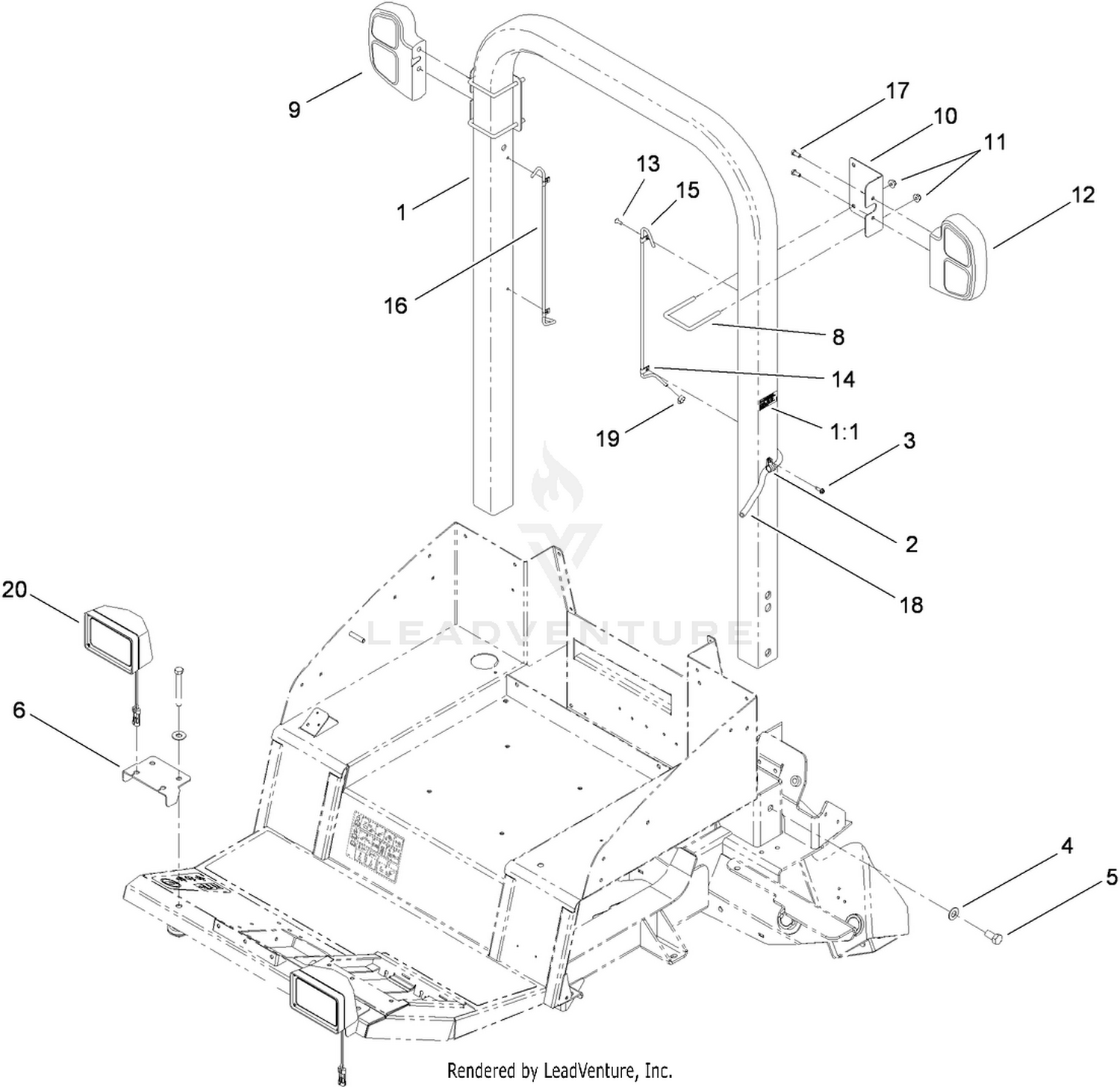 Roll-Over Protection System and Light Assembly