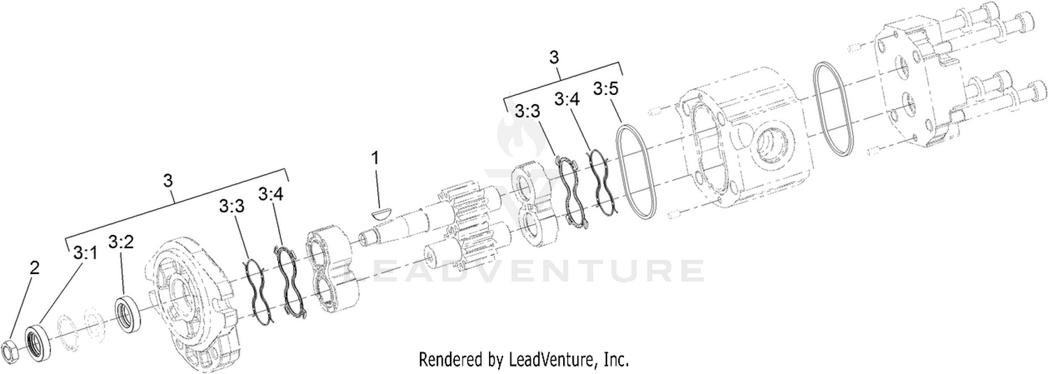 Hydraulic Motor Assembly No. 127-3694