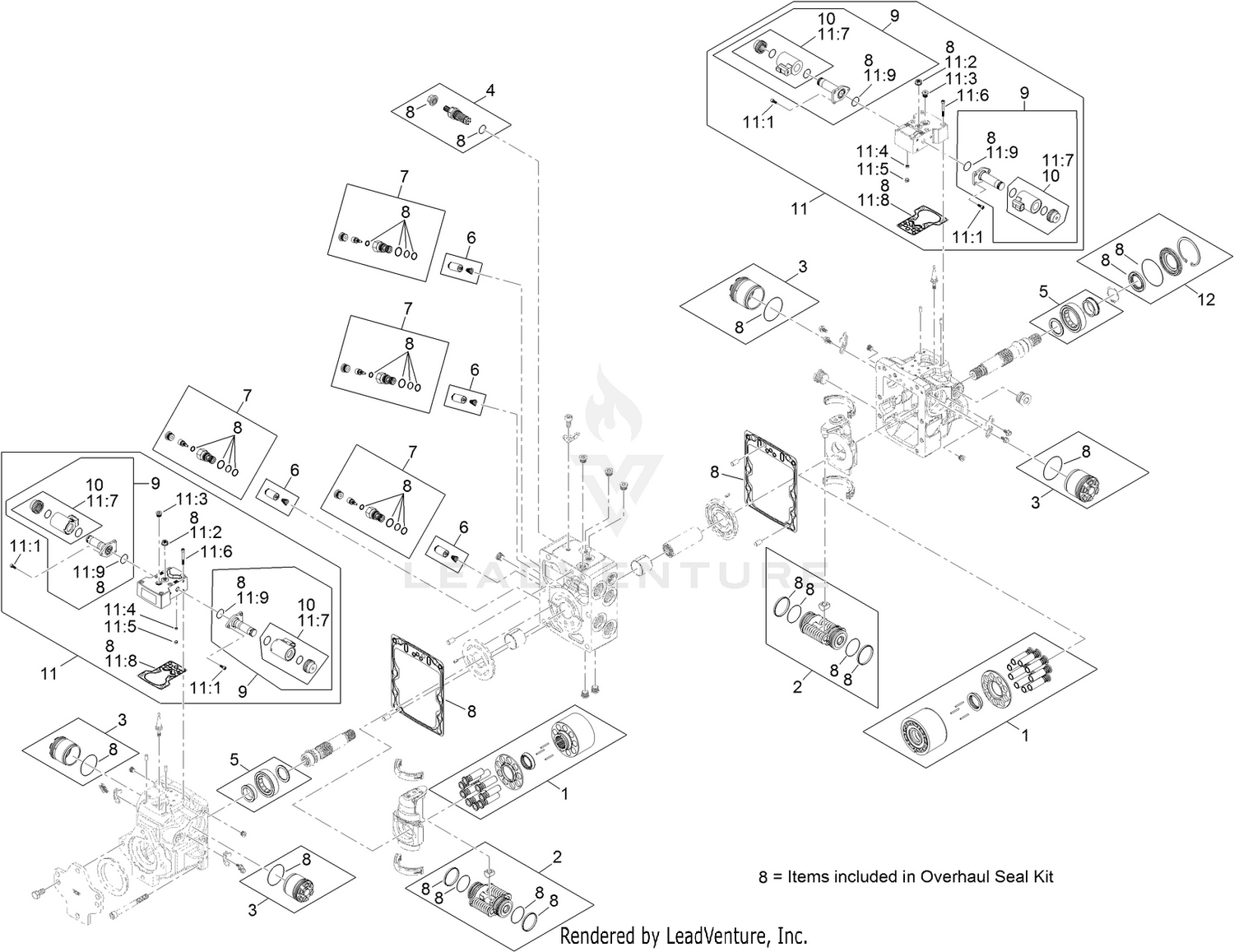 Hydraulic Tandem Pump Assembly No. 131-5625
