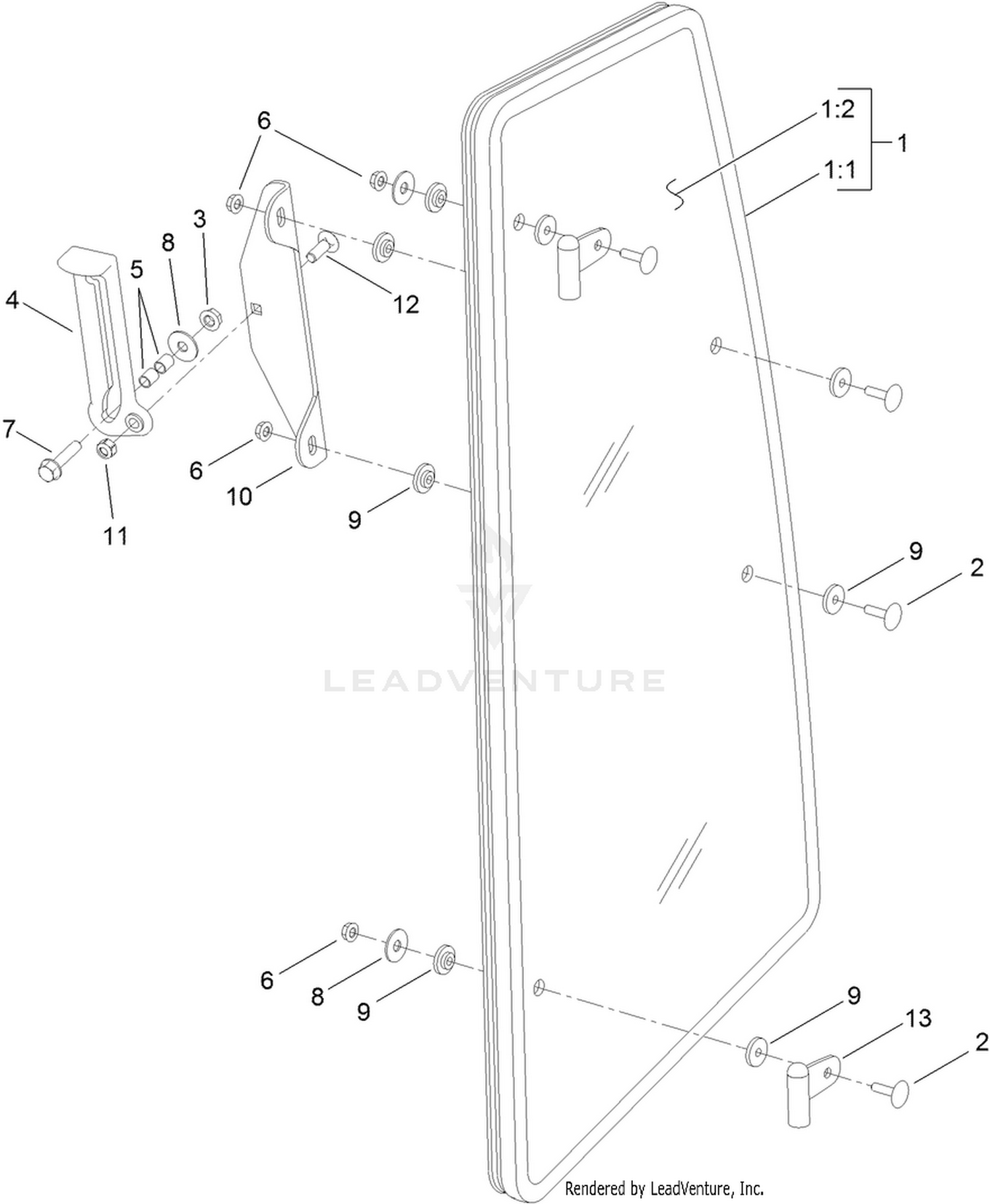 Cab Left Window Assembly
