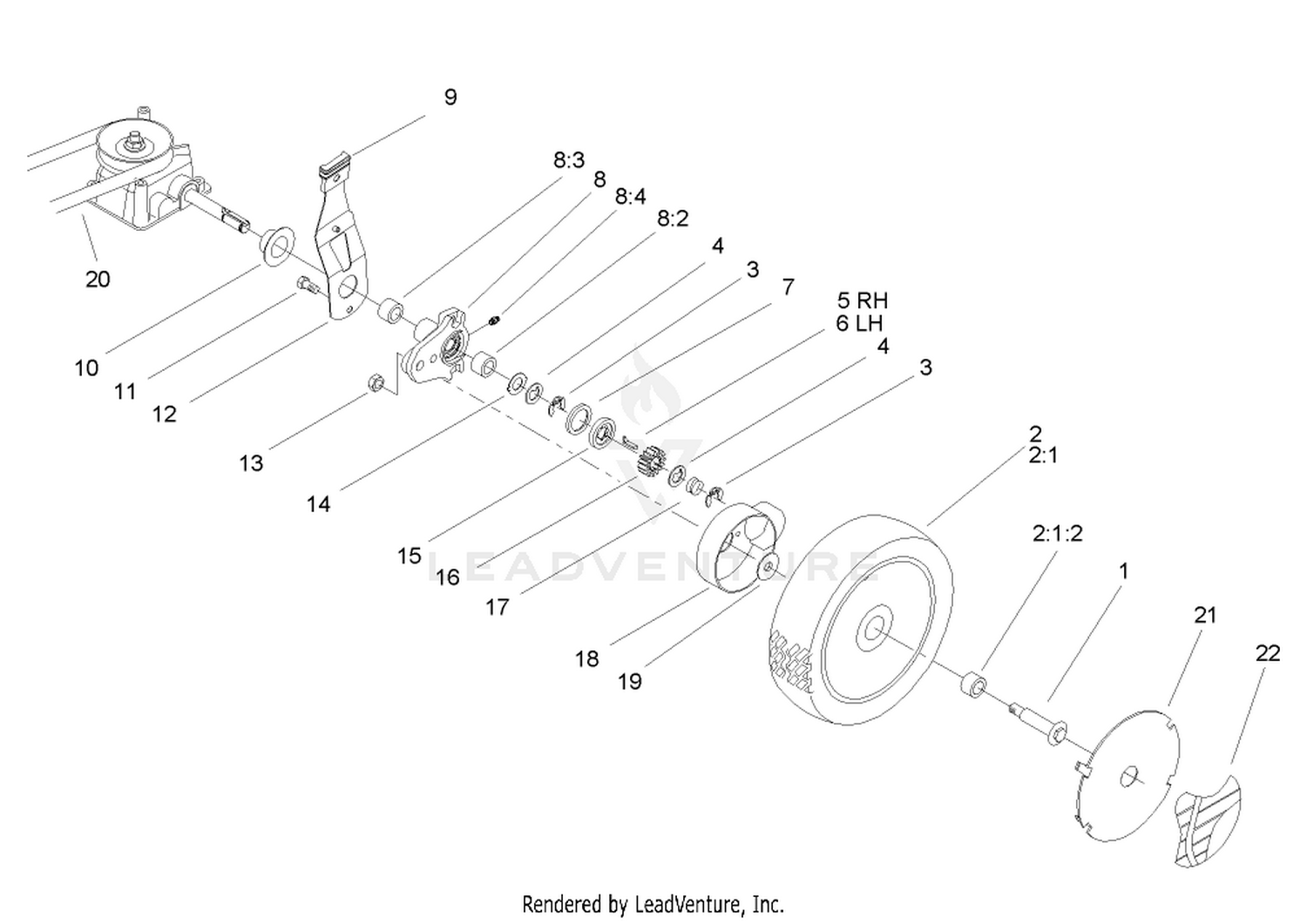 Gearcase and Wheel Assembly