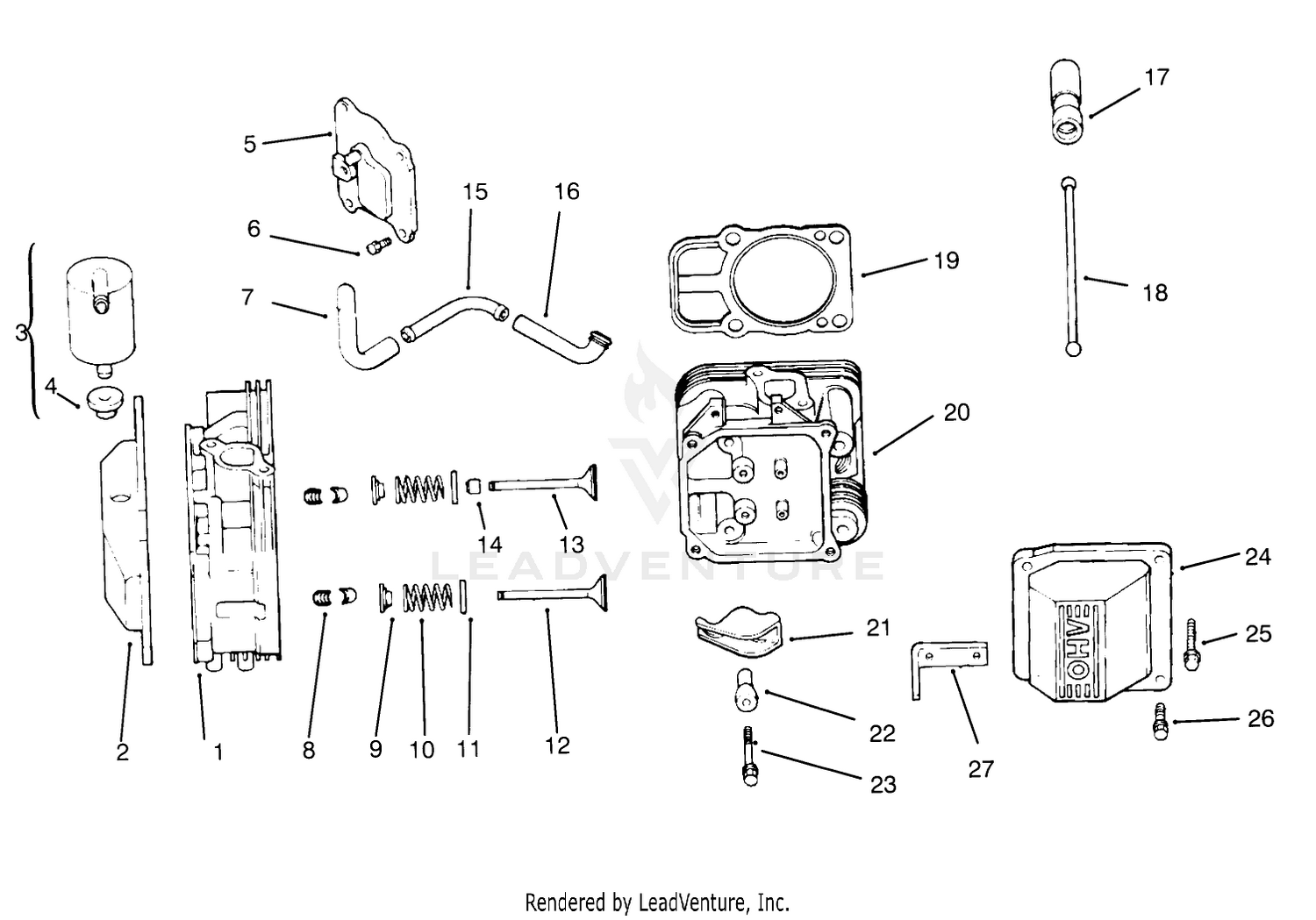 Head/valve/breather (kohler Engine Cv16s-Ps61514)