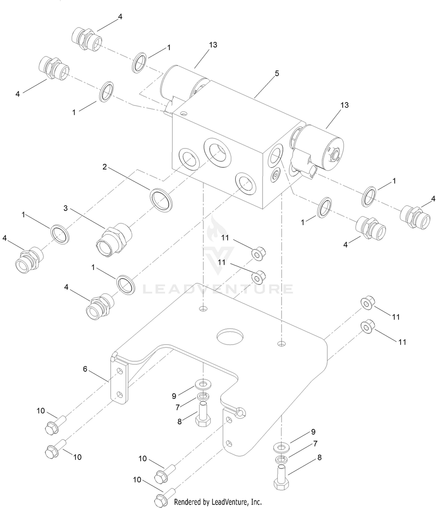 Front Transmission Manifold Assembly 2