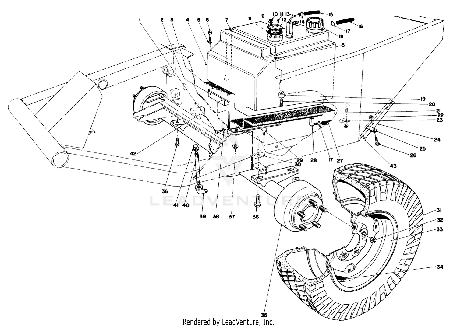 Front Axle  Fuel Tank Assembly