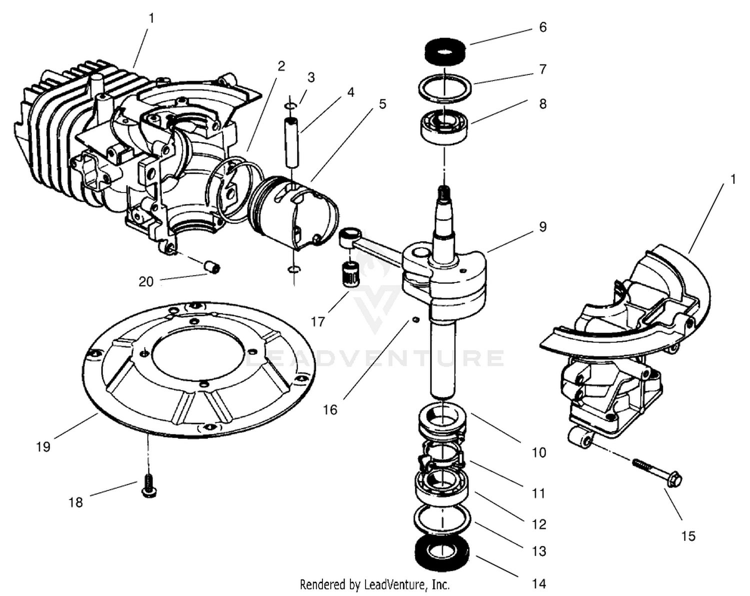 Crankshaft Assembly (model No. 48pw)