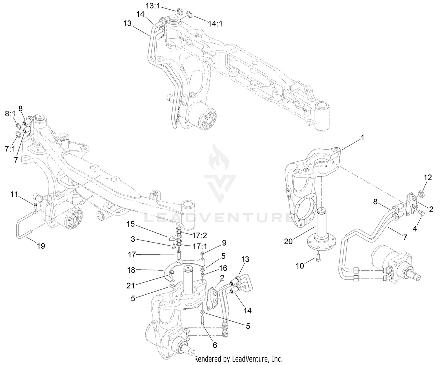 4 Wheel Drive Steering Assembly
