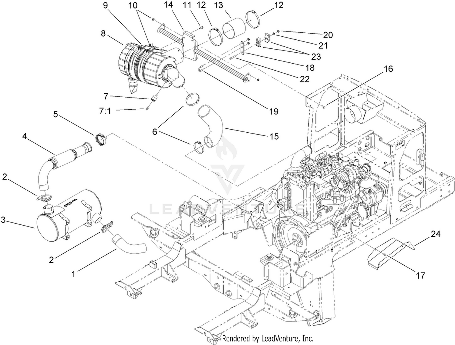 Air Cleaner and Muffler Assembly