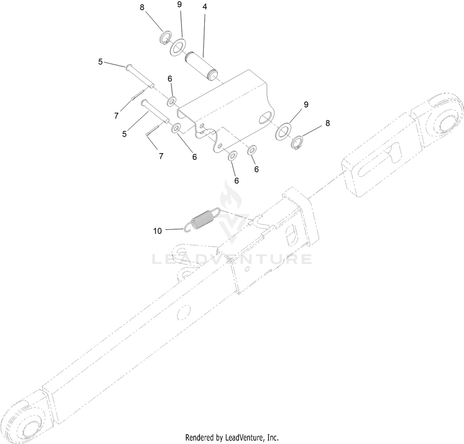 RH Extendable Arm Assembly