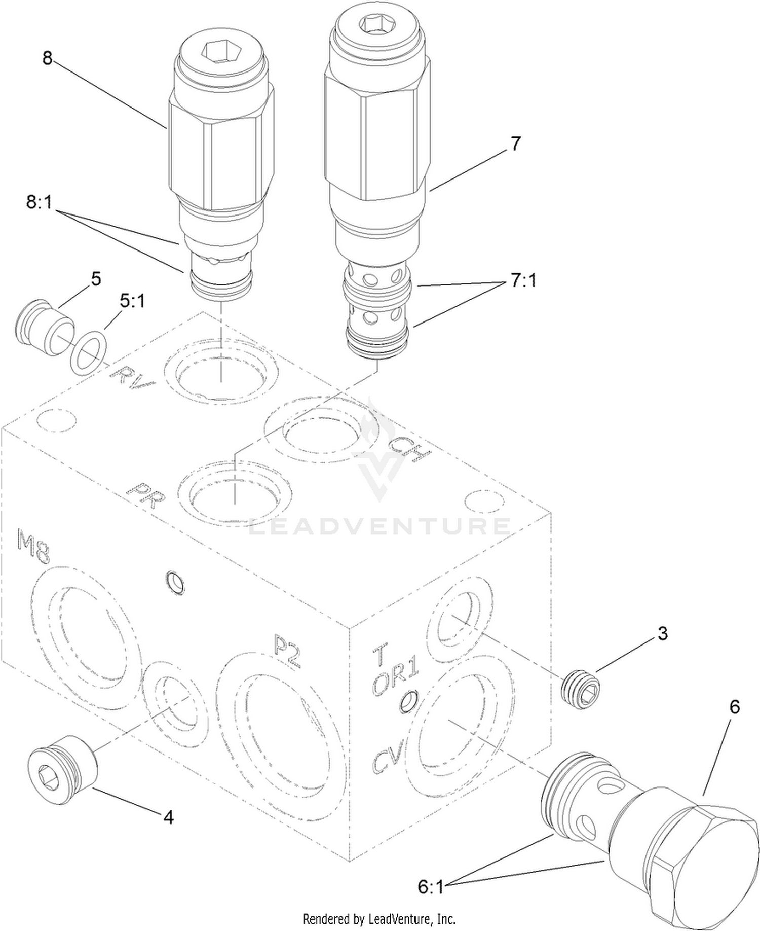 Rear Traction Manifold Assembly No. 121-1530