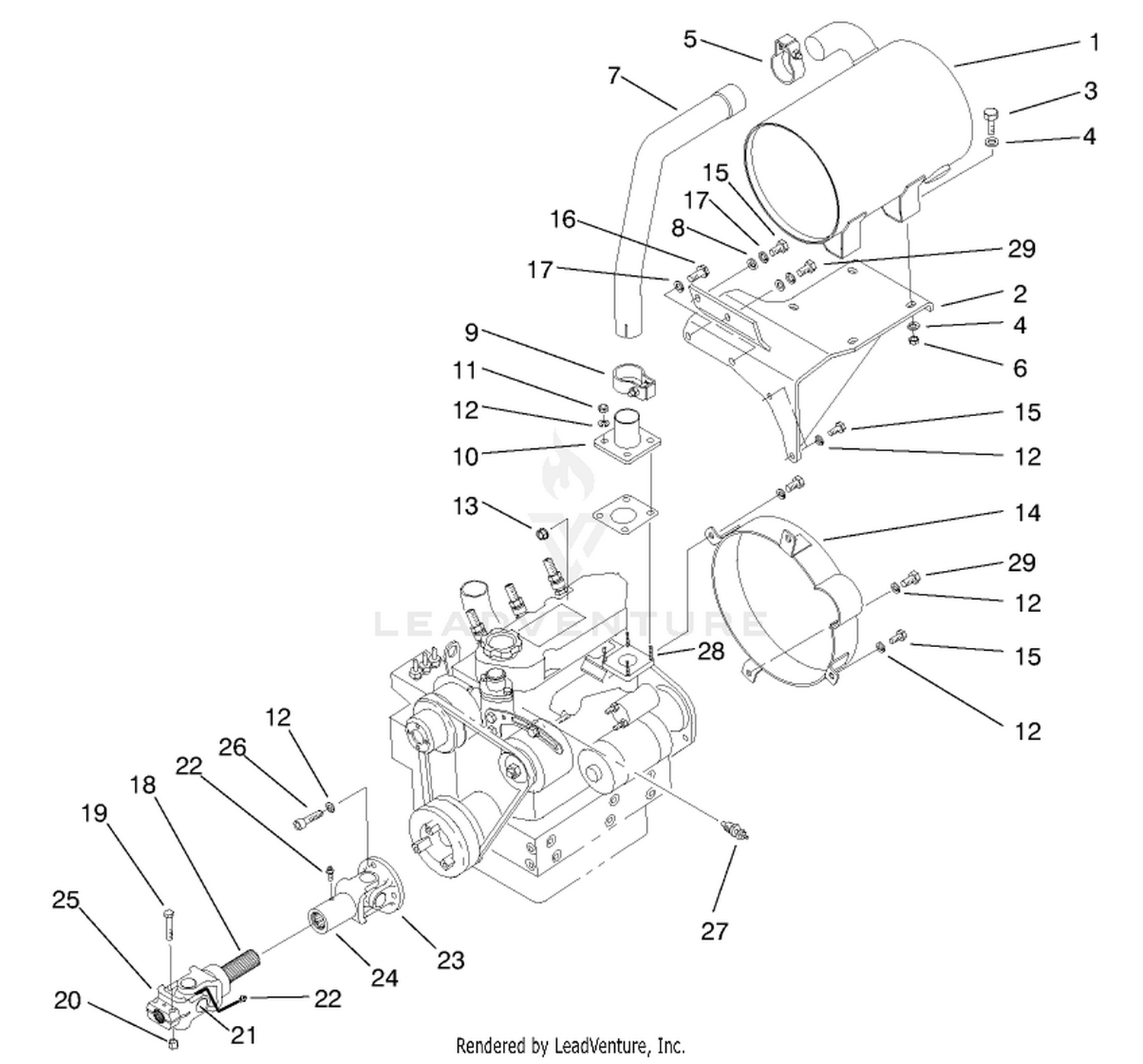 Muffler  Pump Drive Asm