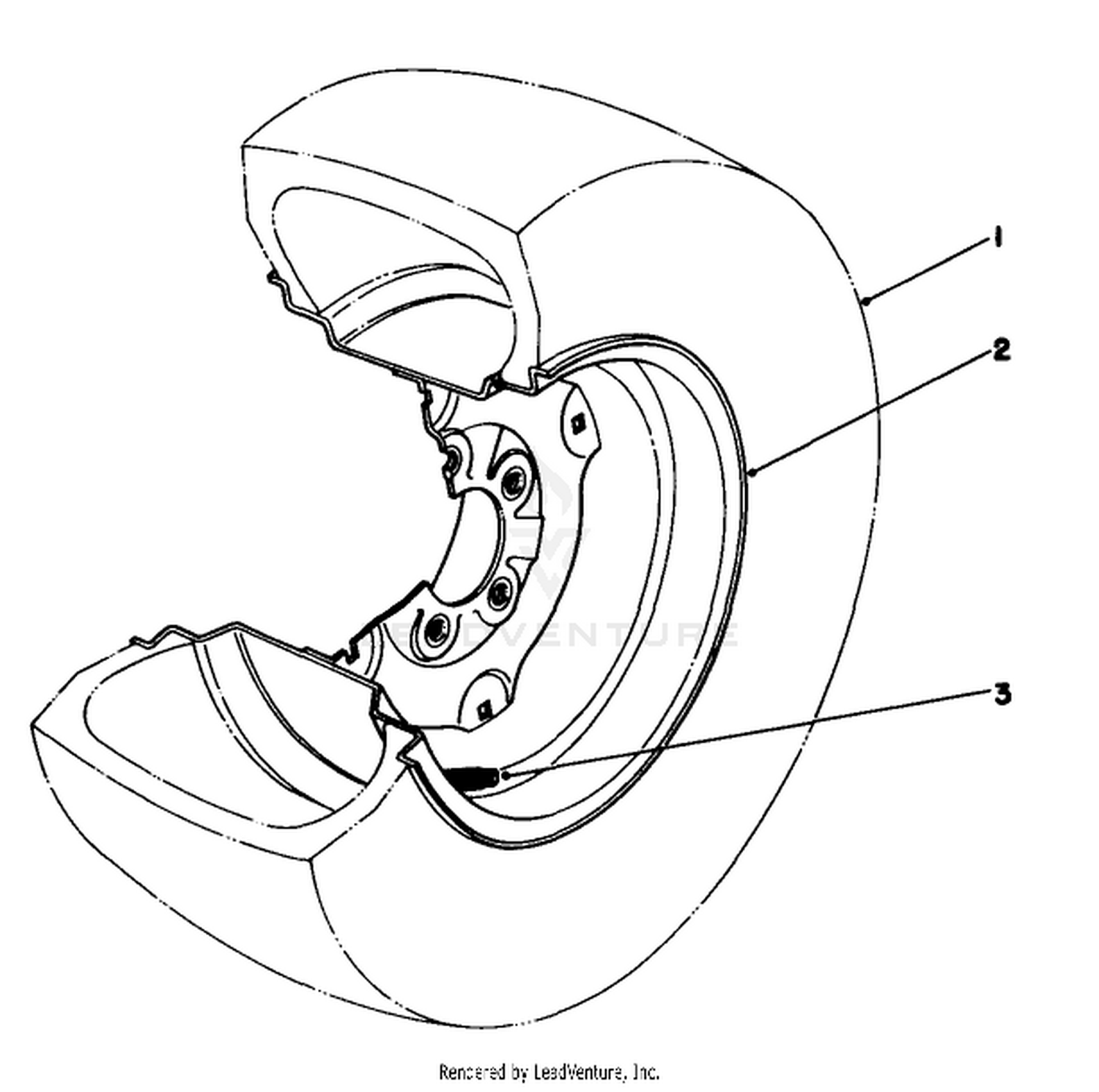 Tire  Wheel Assembly 23 X 10.50 X 12 (optional) No. 62-7020