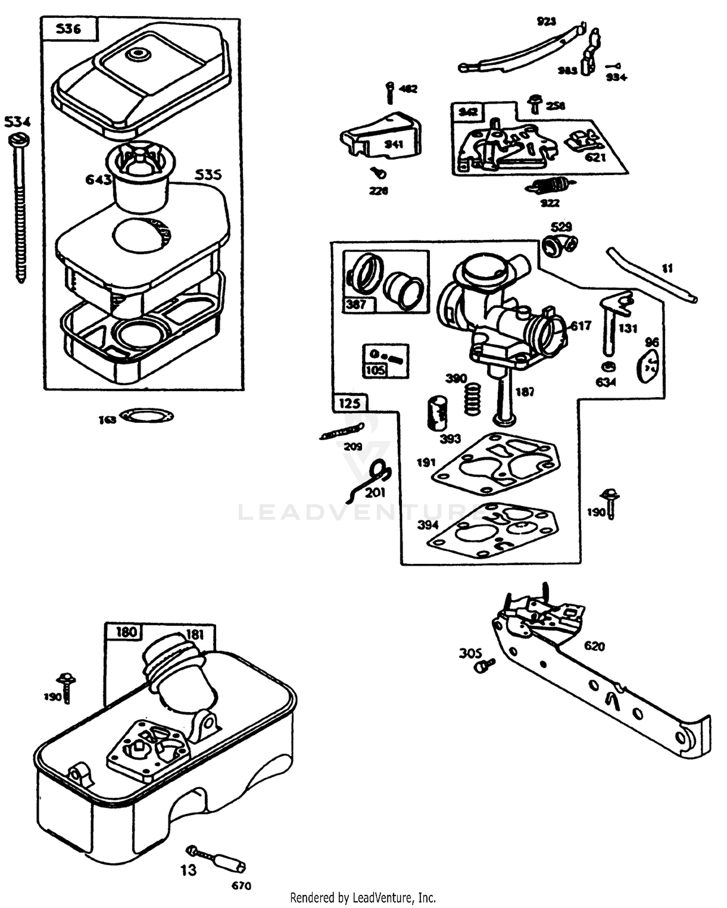 Engine Briggs  Stratton Model 95902-3148-01