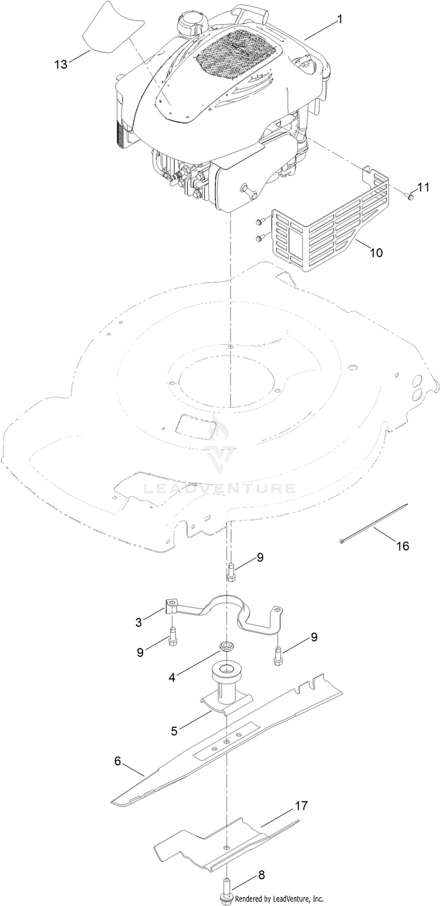 Engine and Blade Assembly