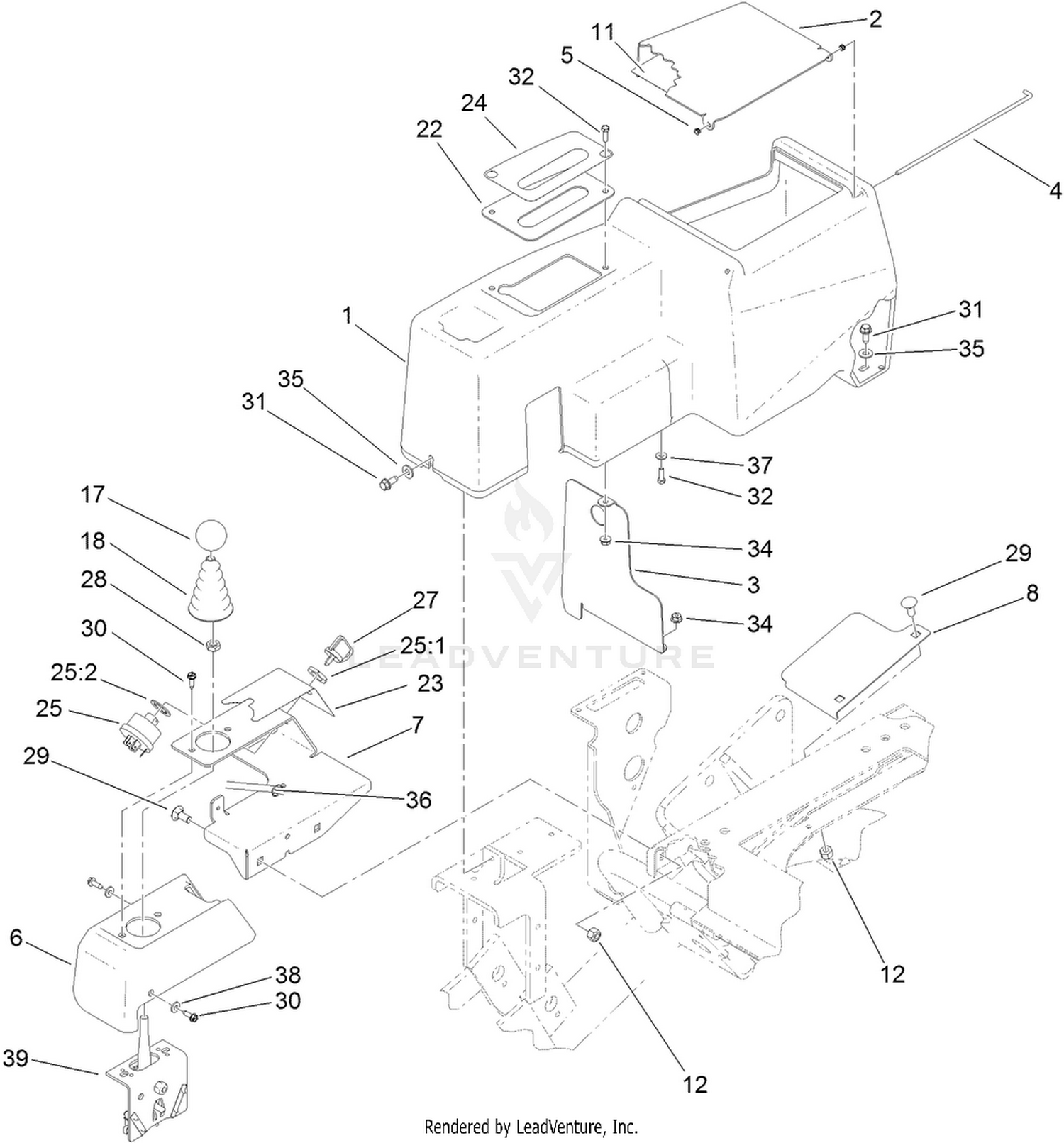 Joystick and Console Assembly
