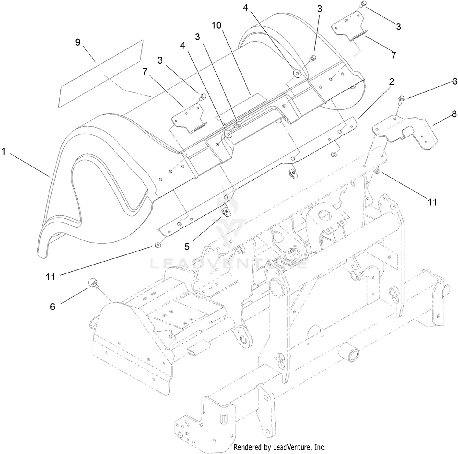 Right Hand Rear Cover Assembly