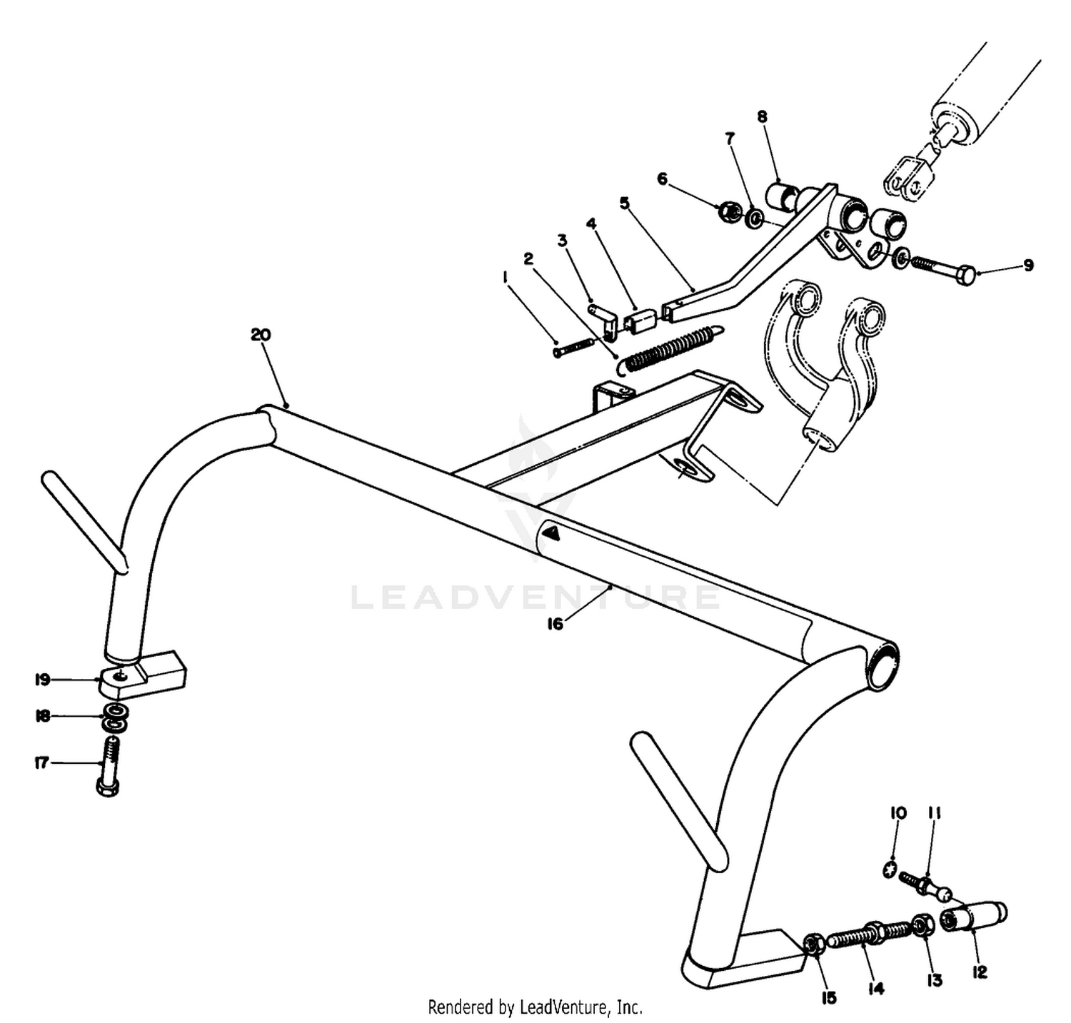Direct Suspension Pull Frame Kit Model No. 04452 Left Frame Assembly (optional)