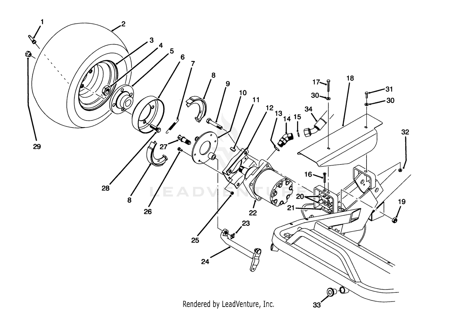 Front Wheel  Brake Assembly