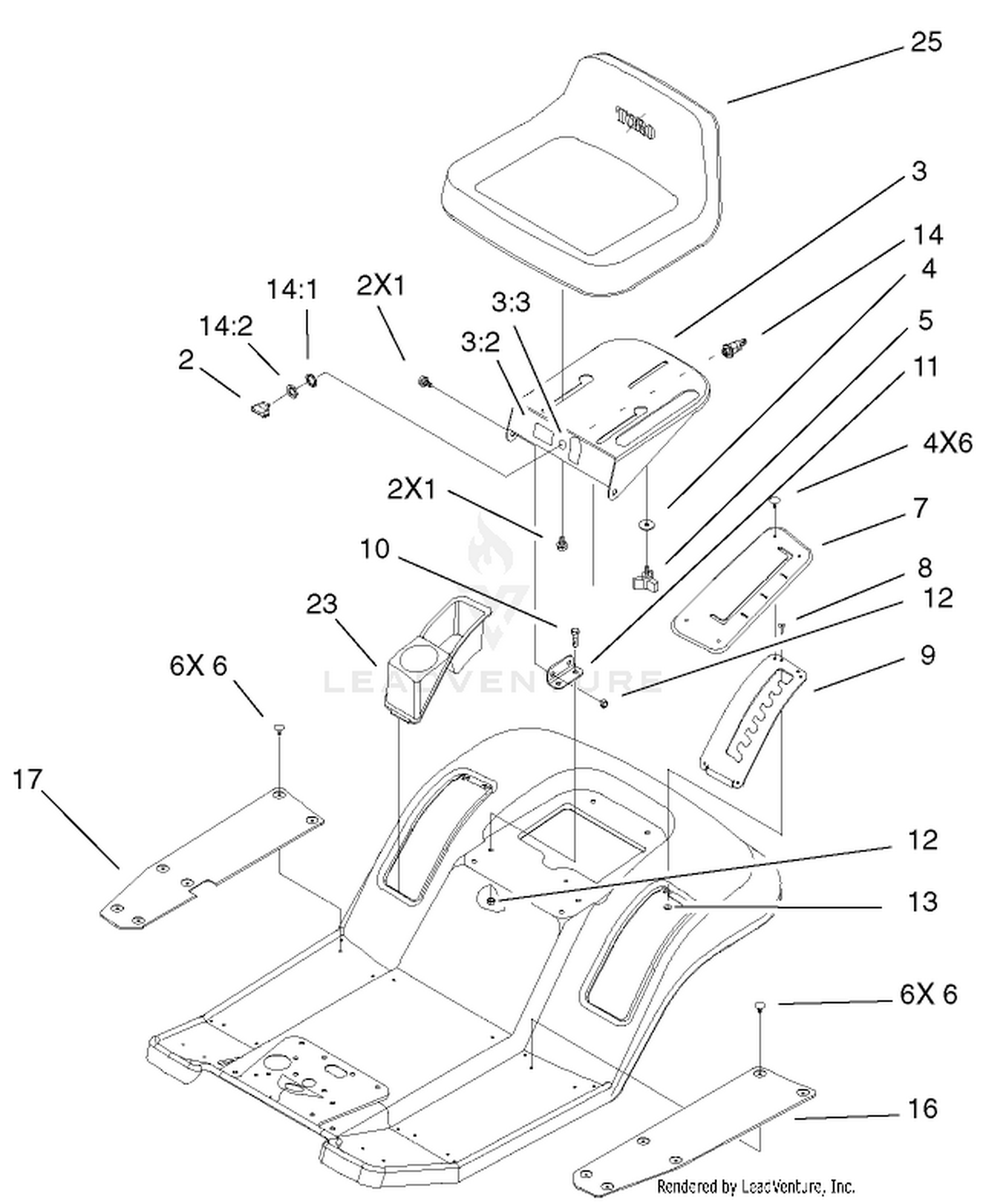 Rear Body And Seat Assembly