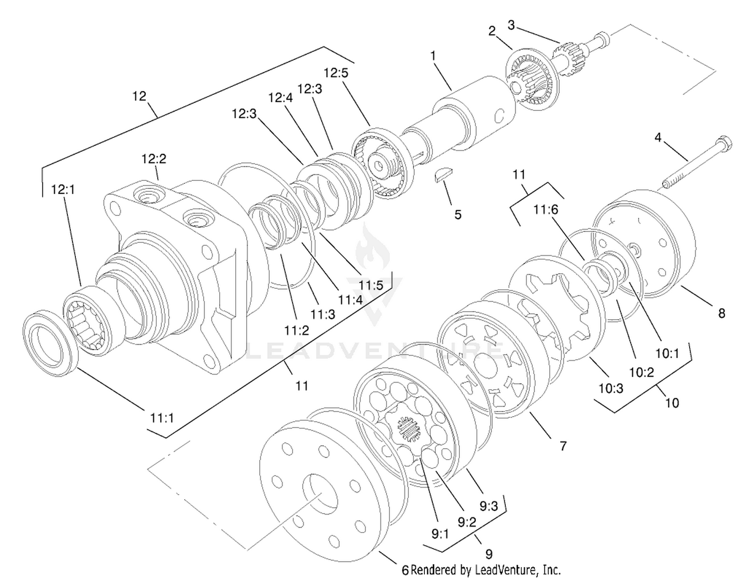 Hydraulic Motor Assembly No. 95-8693