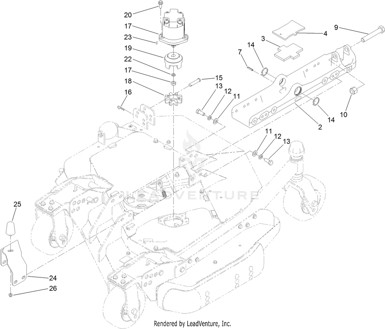 Left Deck Mount Assembly