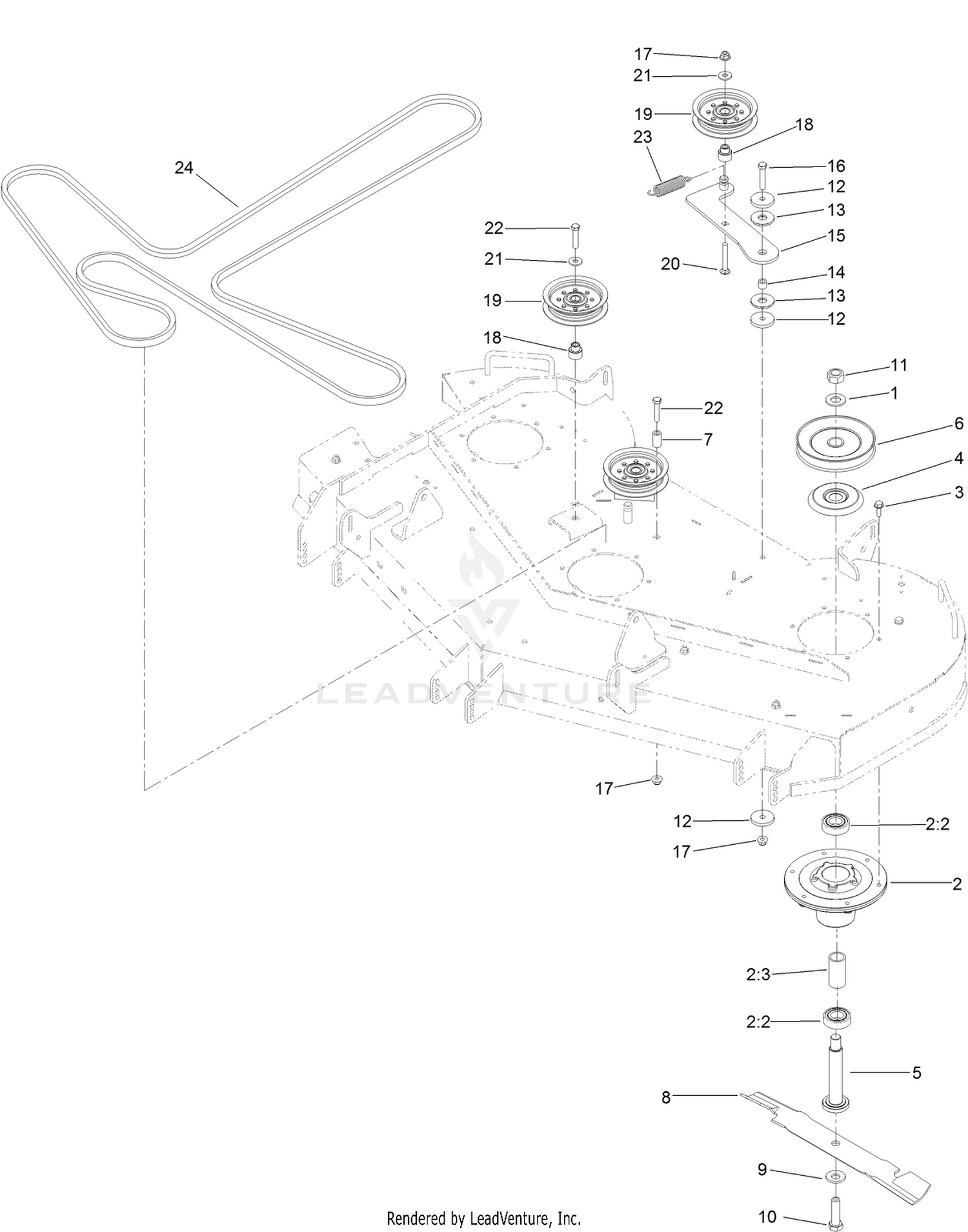Deck Belt and Blade Assembly