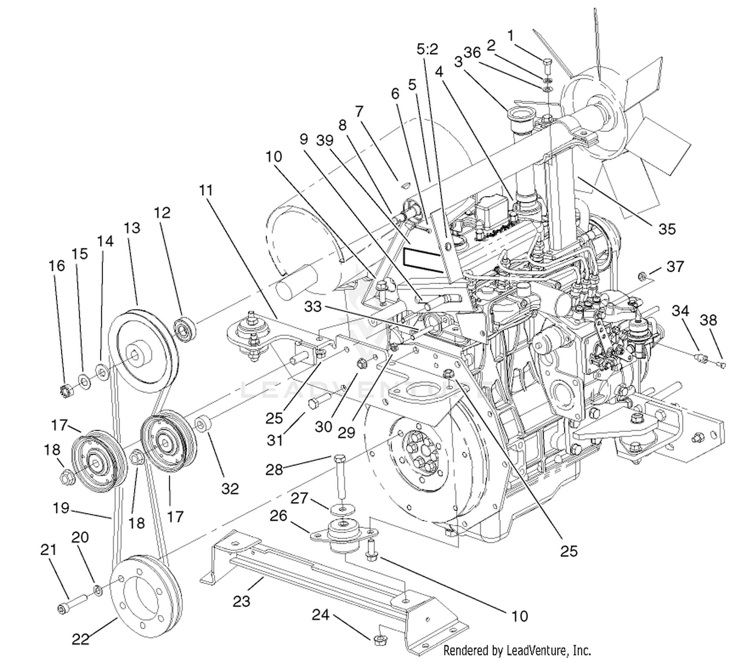 Engine And Mounting Components Assembly (continued)