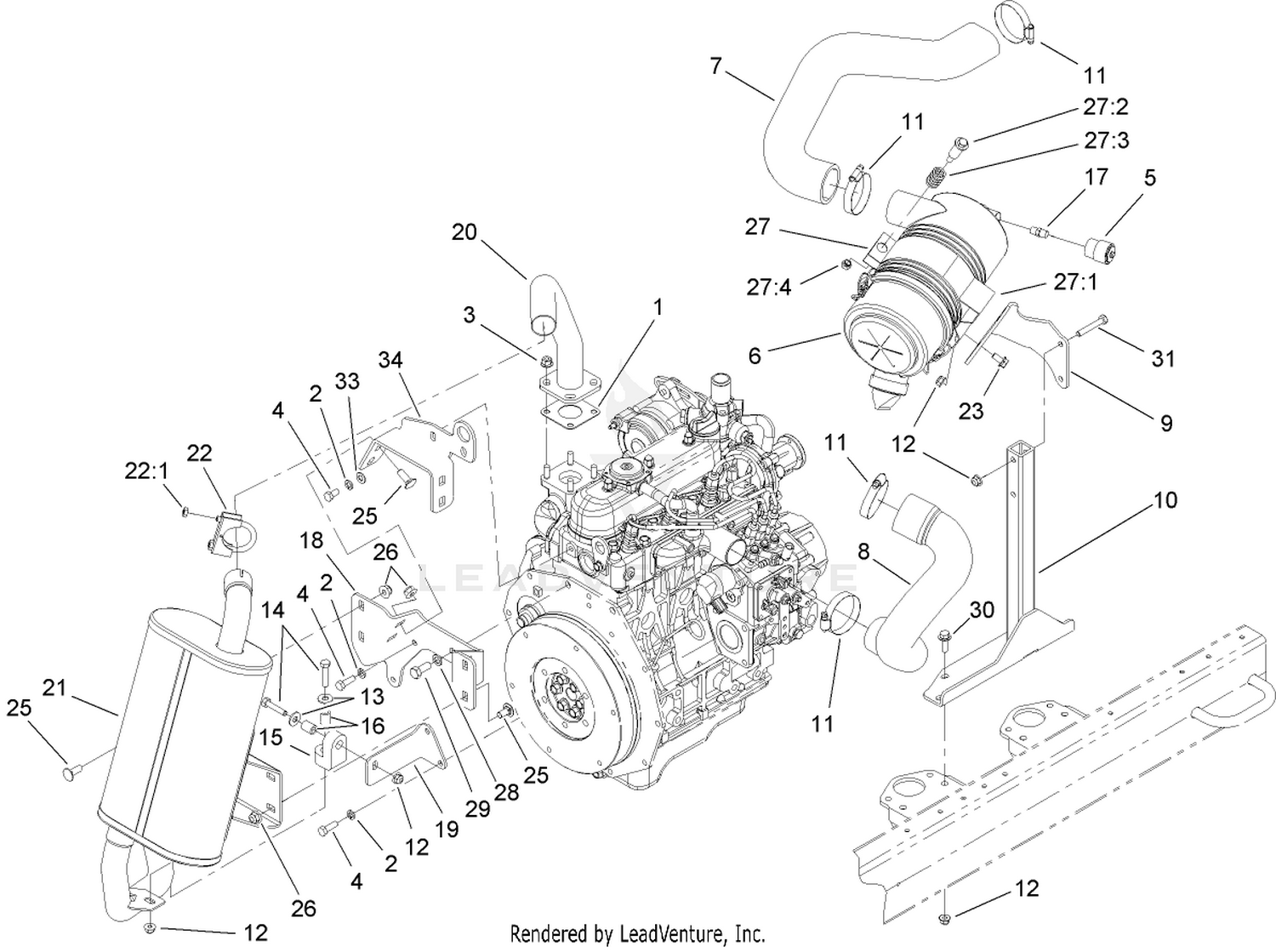 Engine Intake and Exhaust Assembly