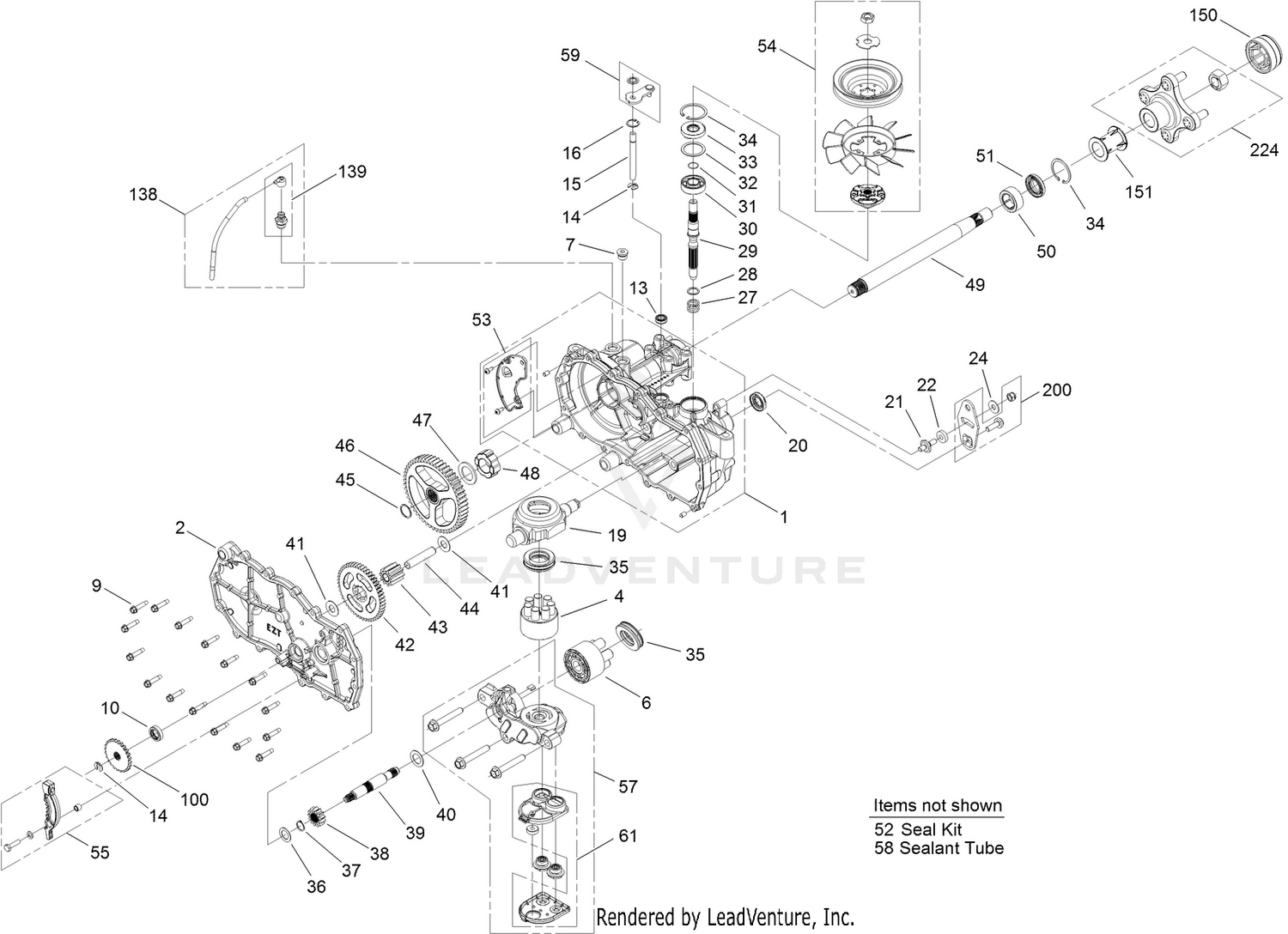RH Hydro Transaxle Assembly No. 119-3351