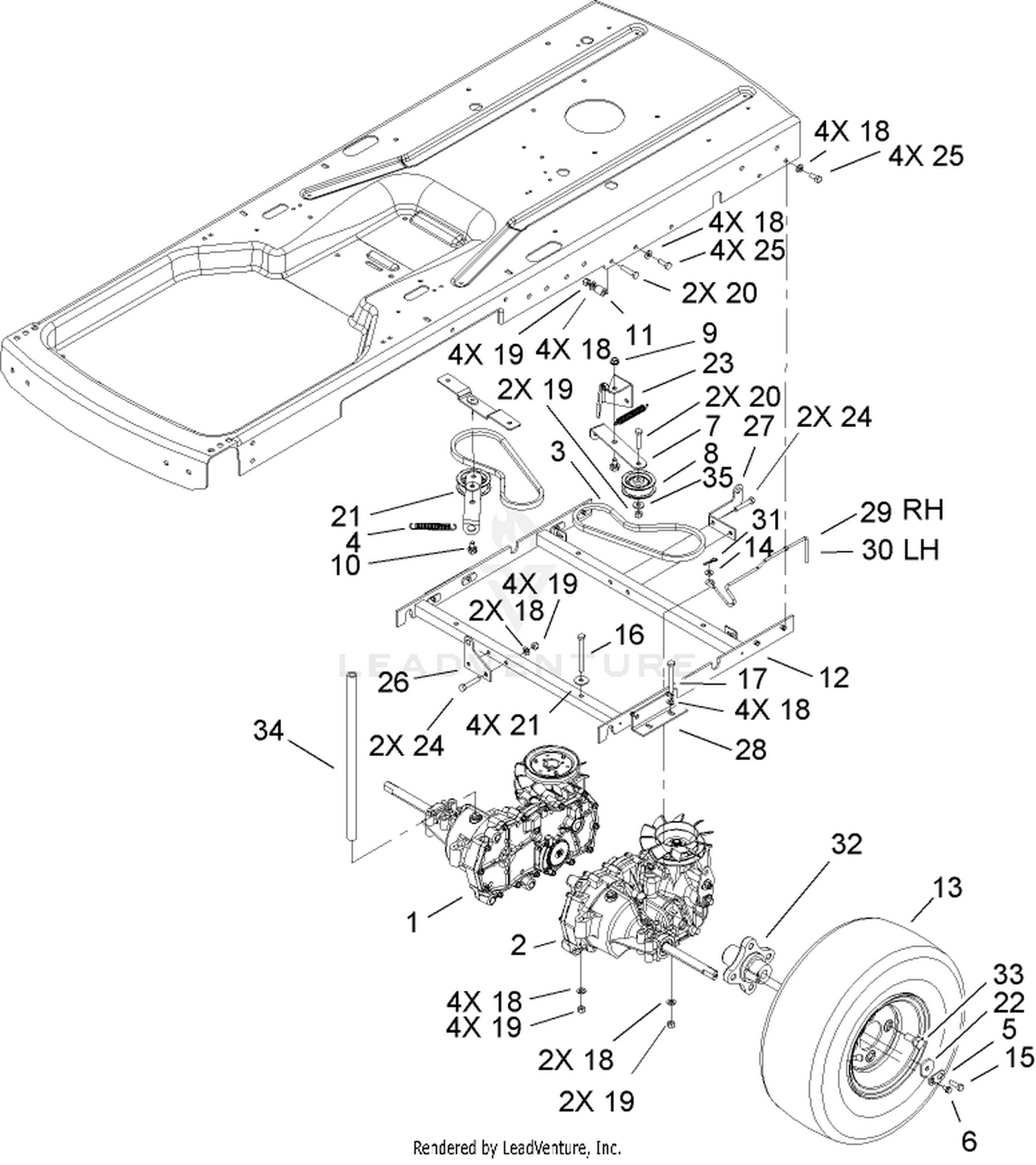 Hydro and Belt Drive Assembly