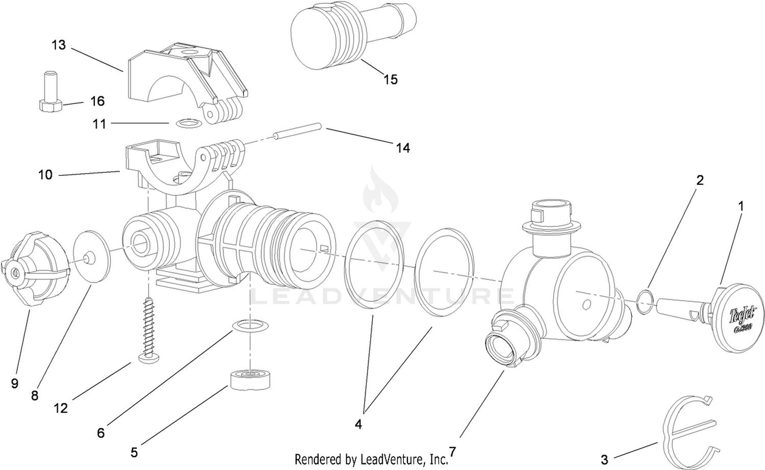 LH Single Body Turret Assembly No. 108-3725