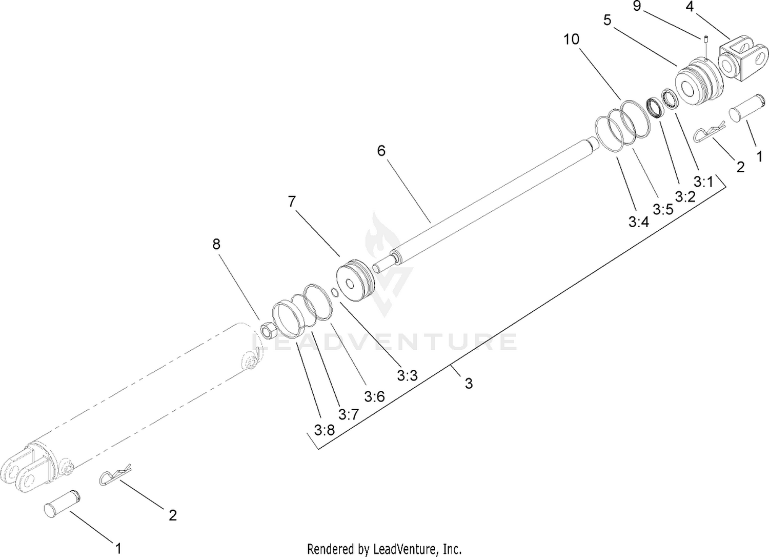 Hydraulic Cylinder Assembly No. 107-1360