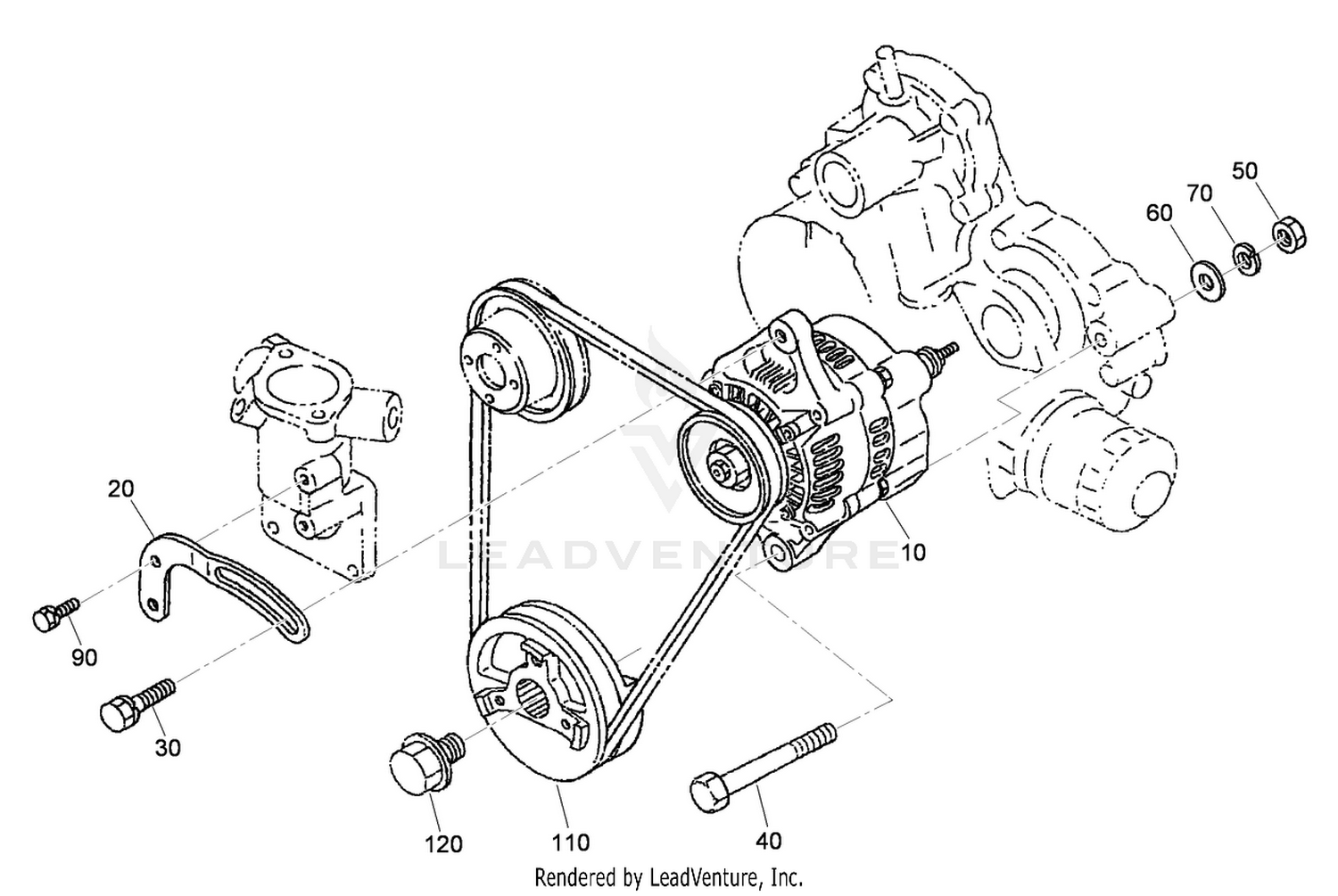 Alternator and Pulley Assembly