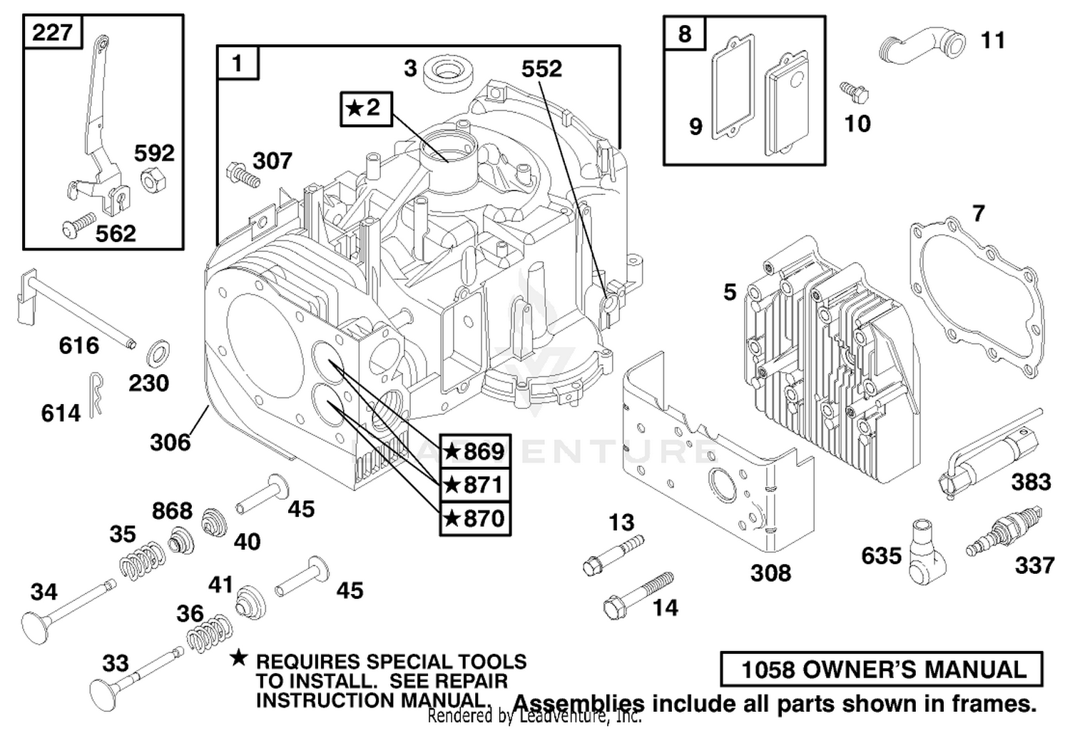 Engine Briggs  Stratton Model 195707-0421-E1