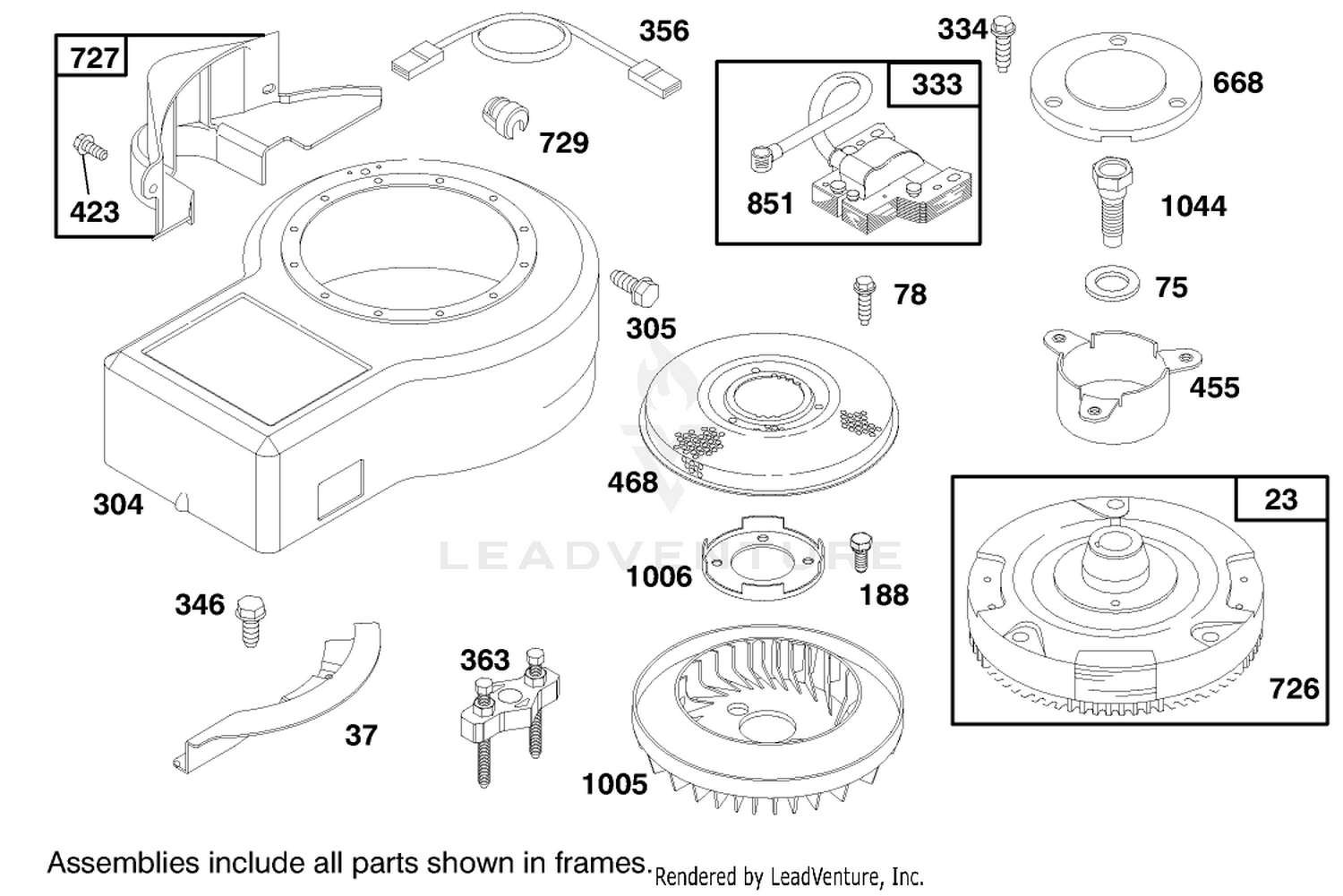 Engine Briggs  Stratton Model 282707-0119-01 6