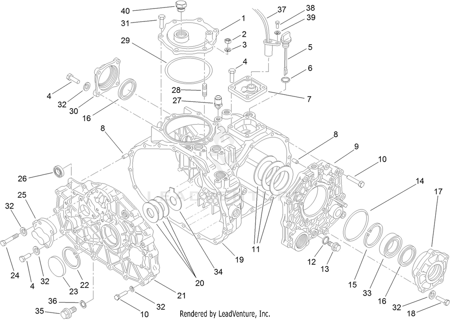 Case Assembly  Transaxle Assembly No. 120-7610