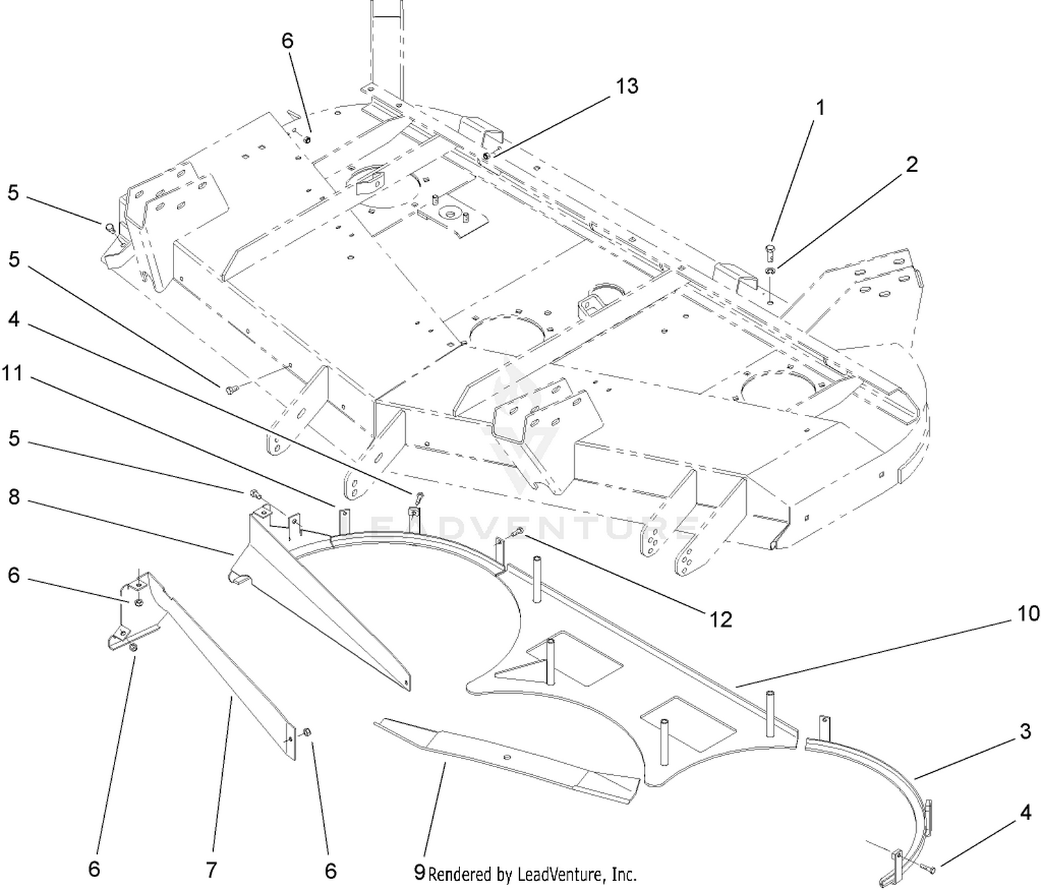 Shelf and Deflector Assembly