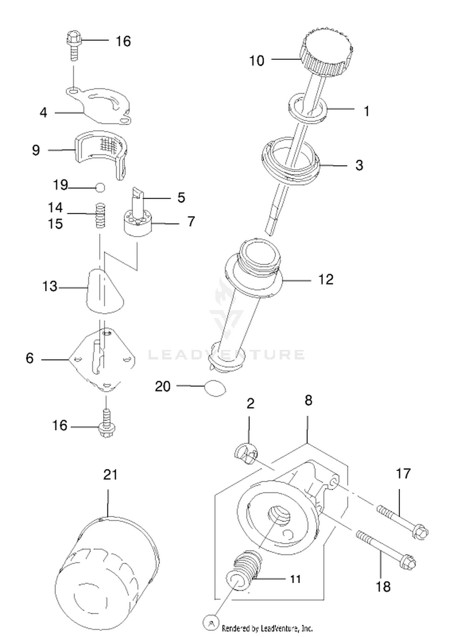 Dipstick/Oil Filter Assembly
