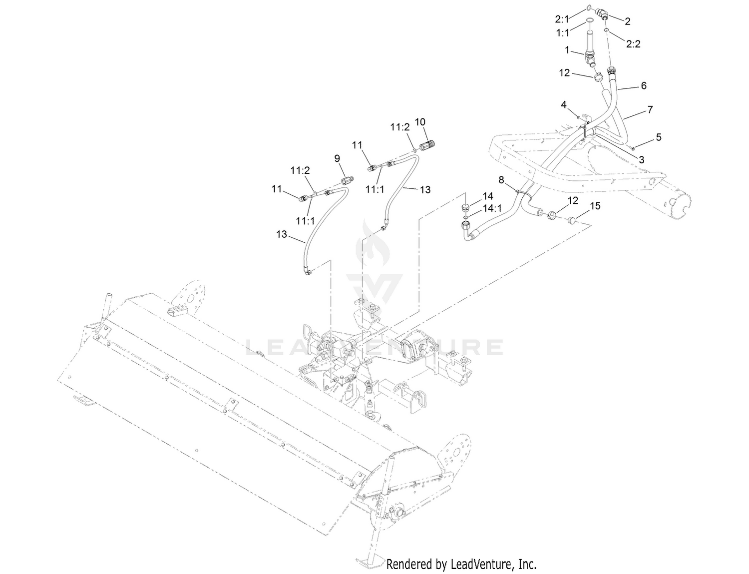 Hydraulic Driven Attachment Hose Kit Assembly
