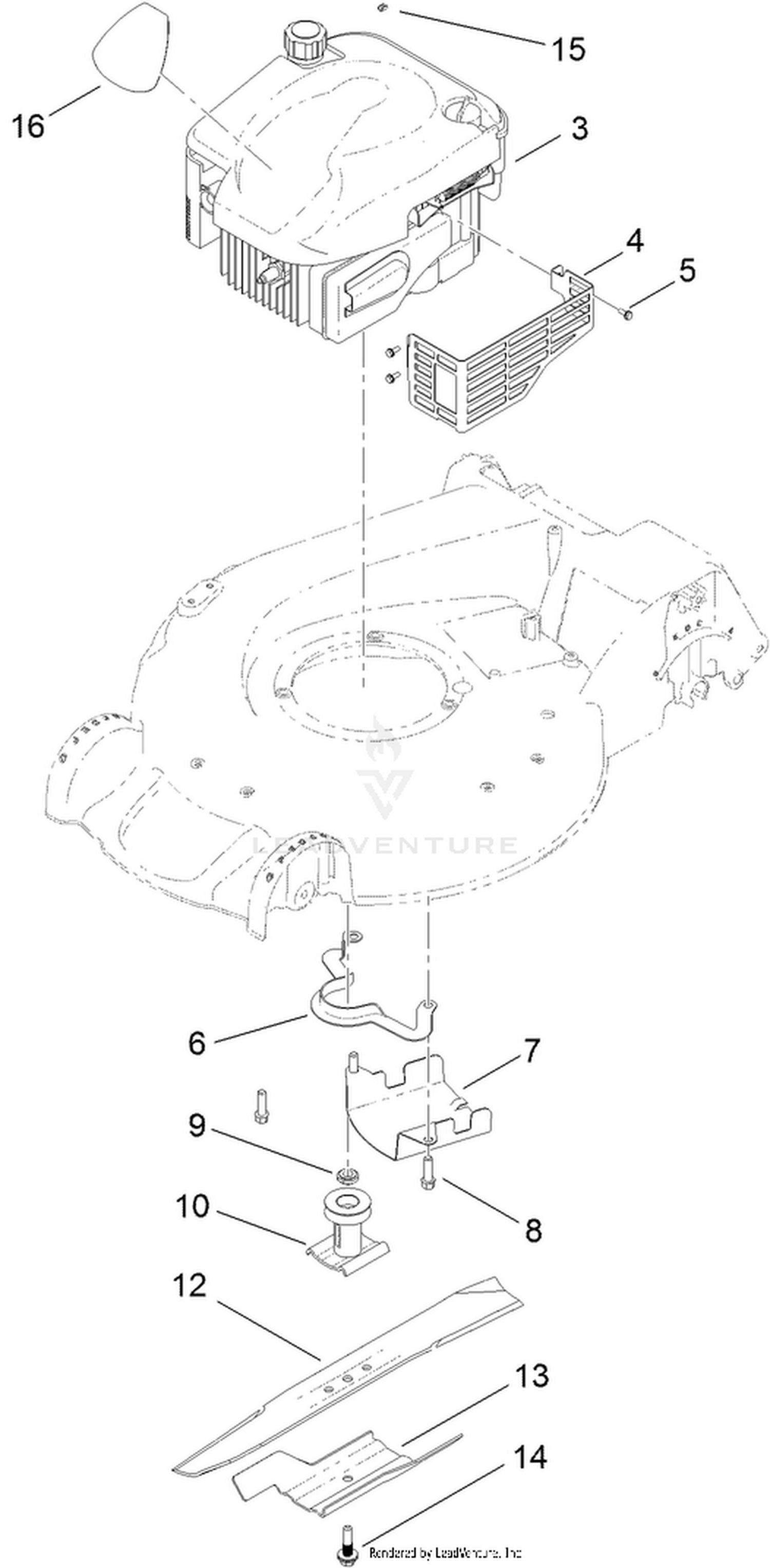 Engine and Blade Assembly