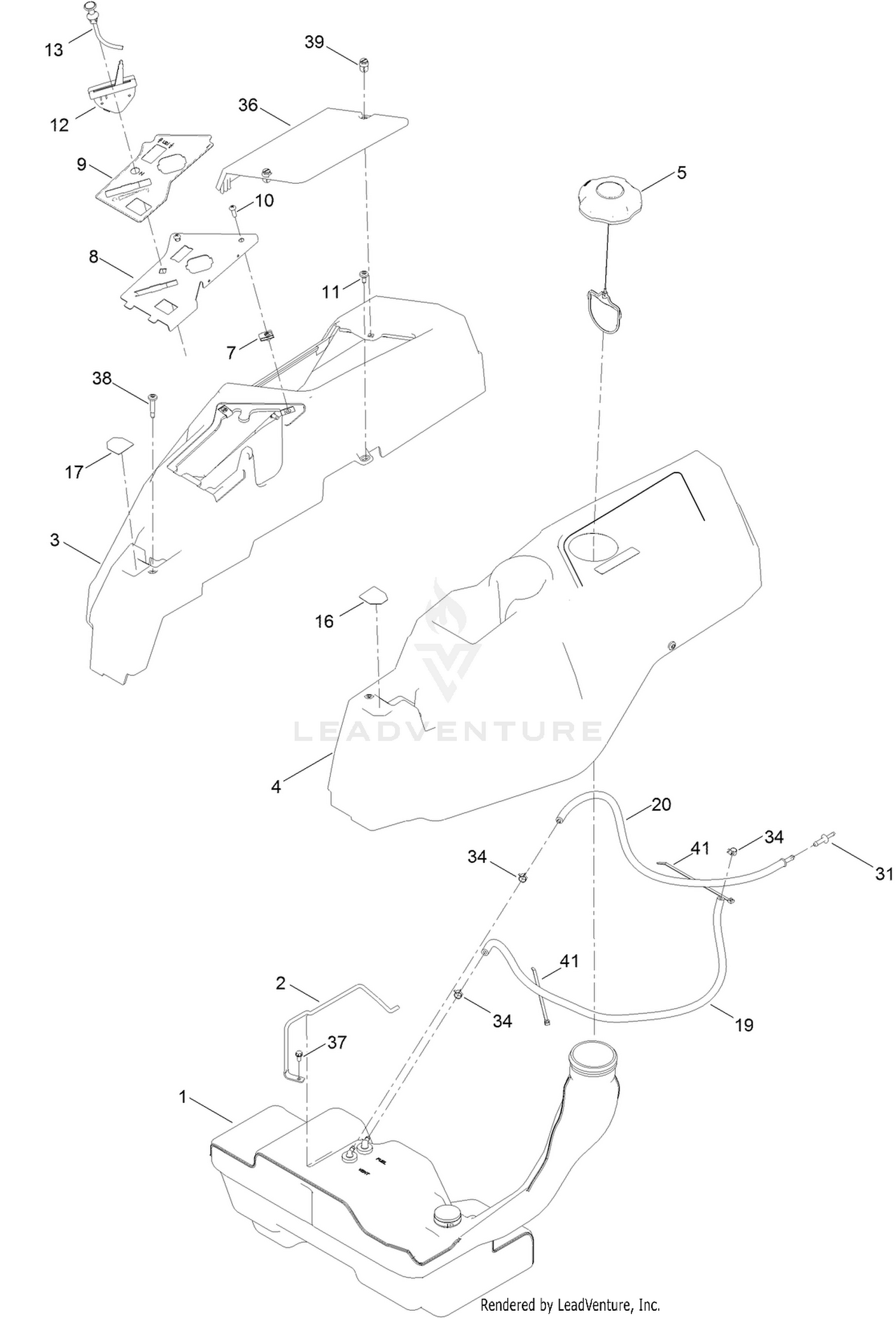 Body Styling and Fuel Tank Assembly
