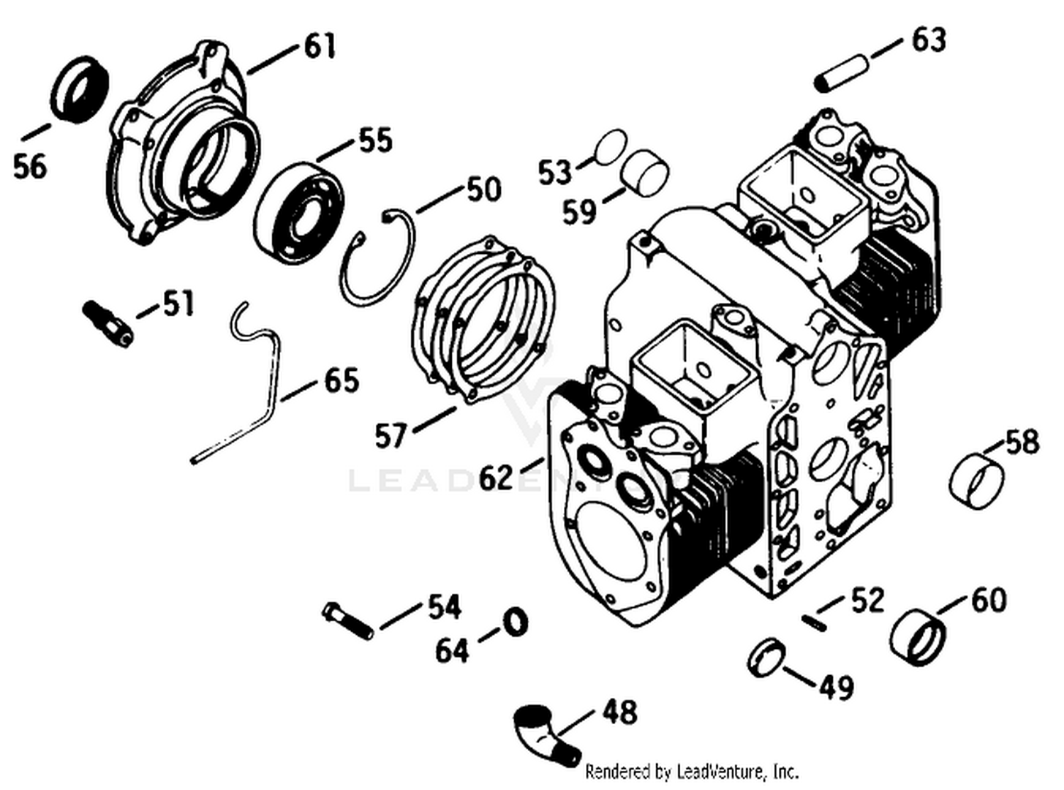 Crankcase-Engine Kohler Model No. K582qs Type No. Pc-36273a