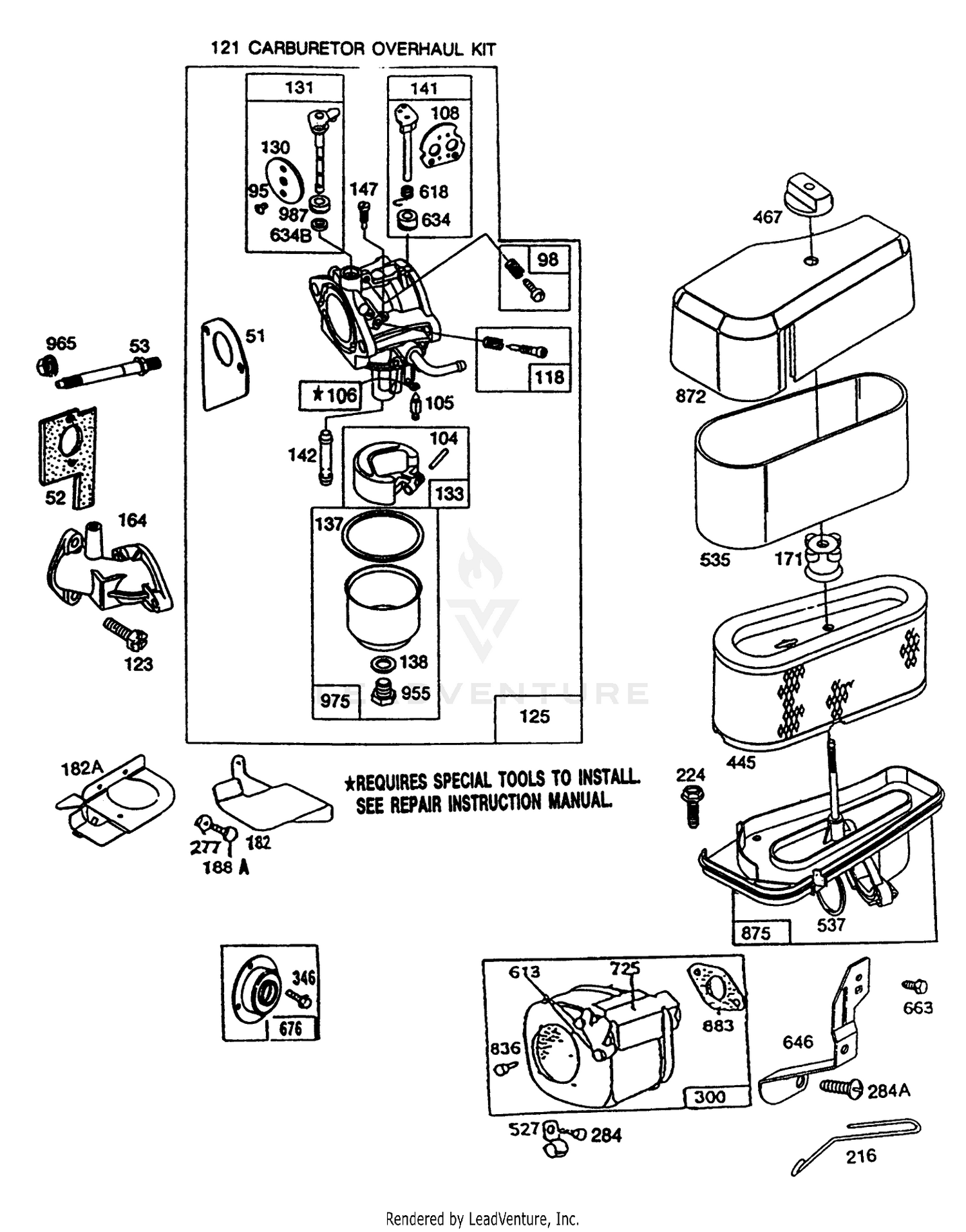 Briggs  Stratton Model No. 286707-0119-01 2