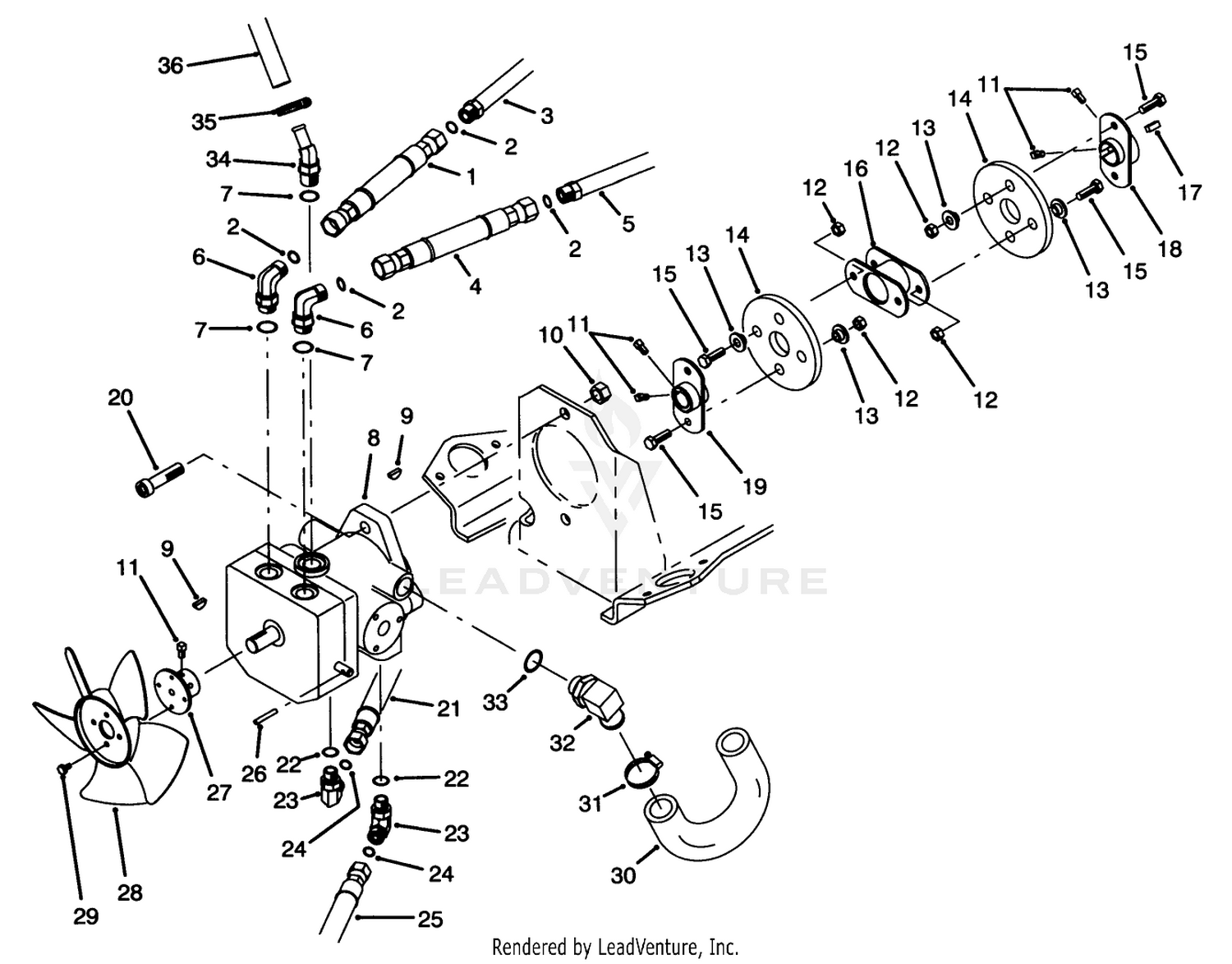Hydraulic Pump Installation Assembly